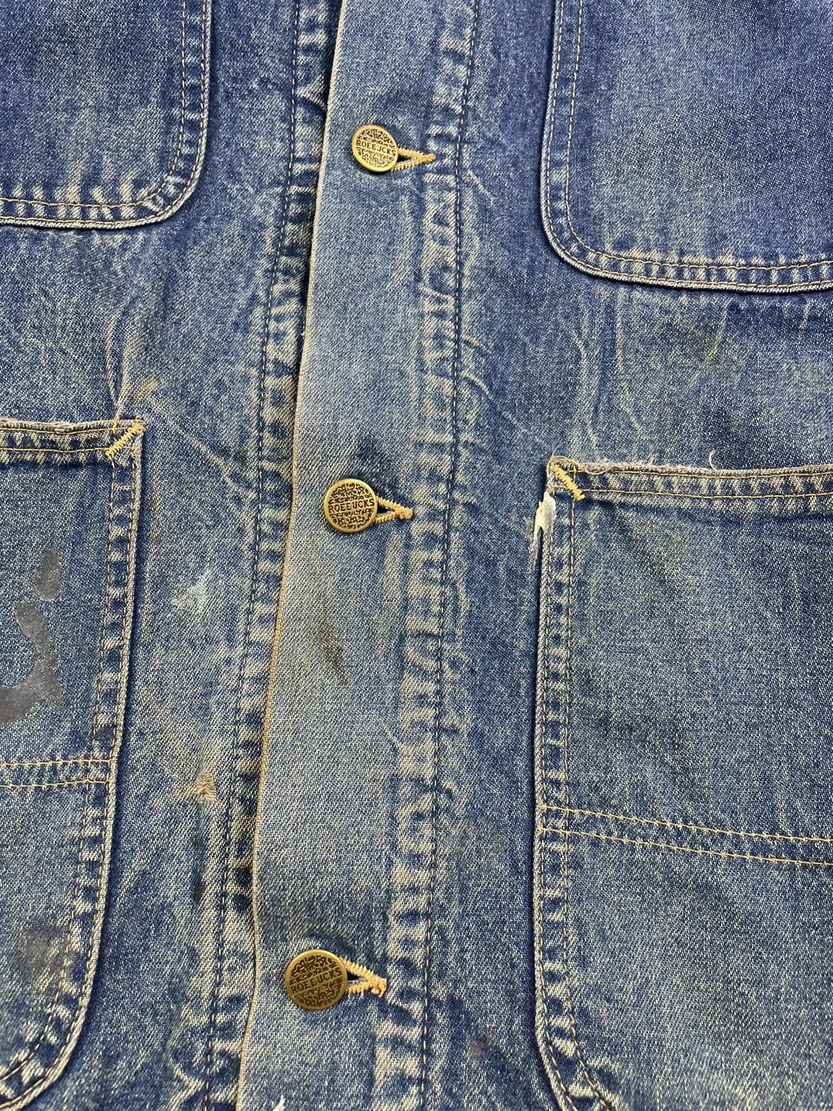 Sears Vintage 70s 80s Roebucks Denim Chore Jacket USA Corduroy Size US L / EU 52-54 / 3 - 8 Thumbnail