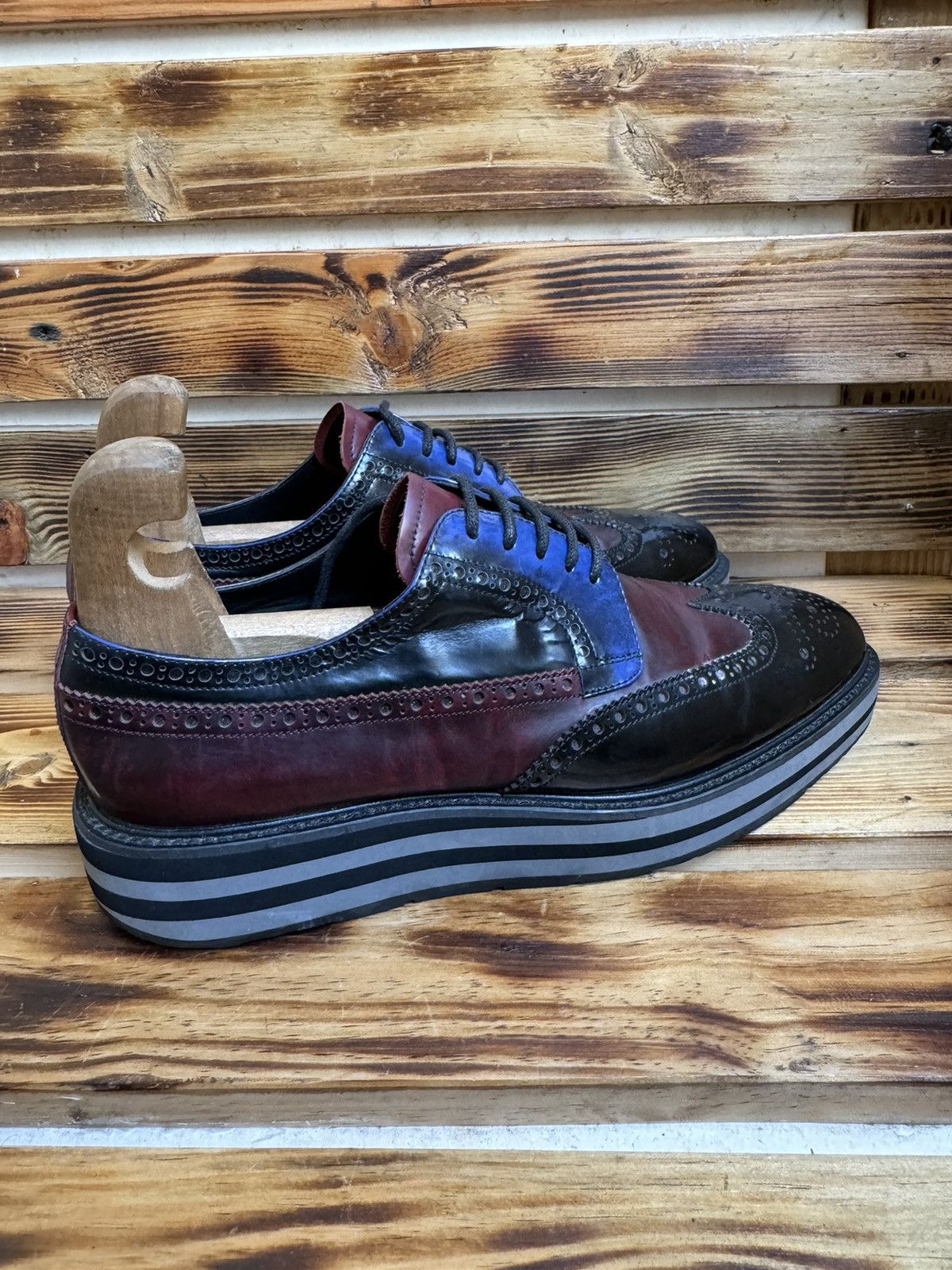 Prada Brogue platform leather derby Size US 8 / EU 41 - 11 Thumbnail