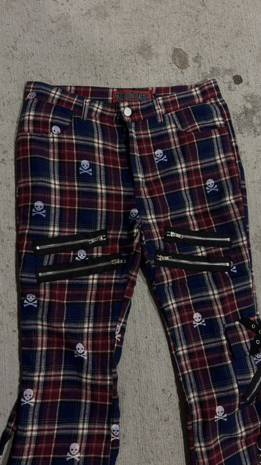 Other Wrstwrstwrst Skull Plaid Bondage Denim Size US 32 / EU 48 - 20 Thumbnail
