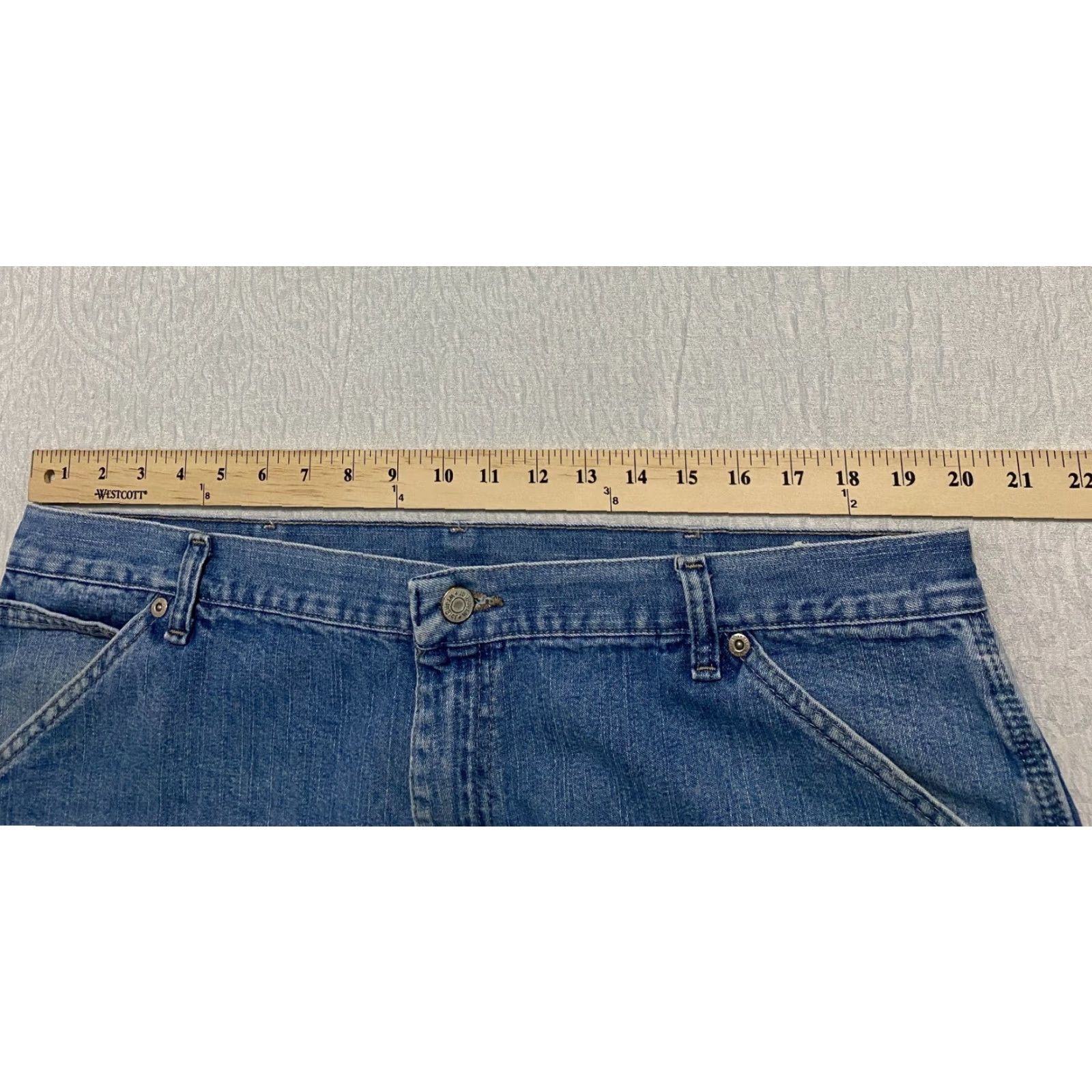 Wrangler VINTAGE Wrangler Hero Carpenter Jeans Mens 40x32 Blue Straight Wide Leg - Wrangler Hero Carpenter Jeans Mens 40x32 Blue Straight Wide Leg Size US 40 / EU 56 - 5 Thumbnail