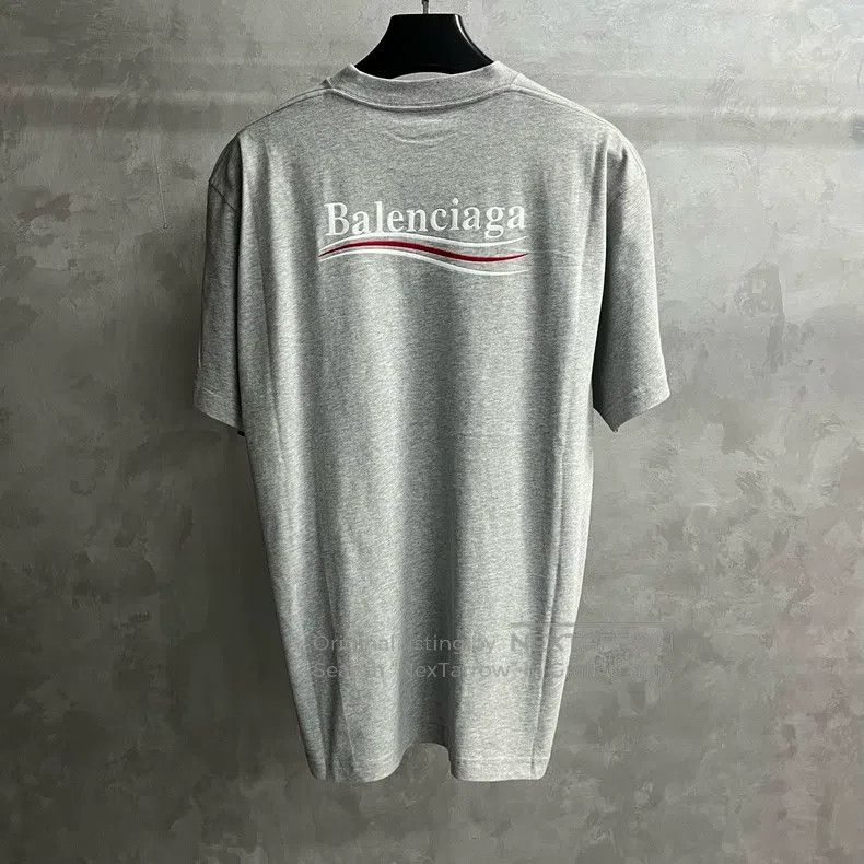 Balenciaga Balenciaga Gray Logo Printed Short Sleeve T-Shirt Size US XS / EU 42 / 0 - 1 Thumbnail