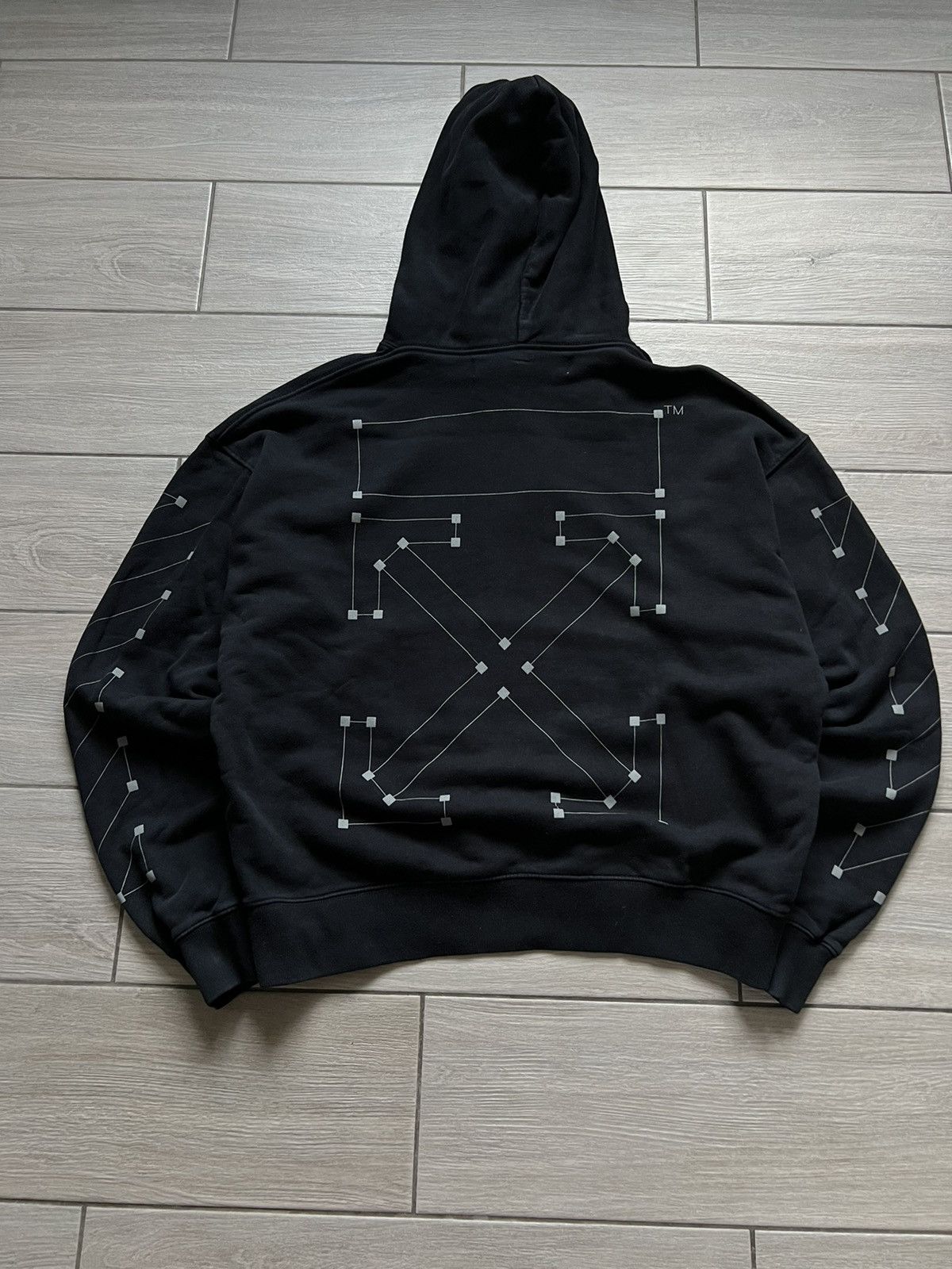 Off-White Off-White Diag Backbone Hoodie Rare Logo | Grailed