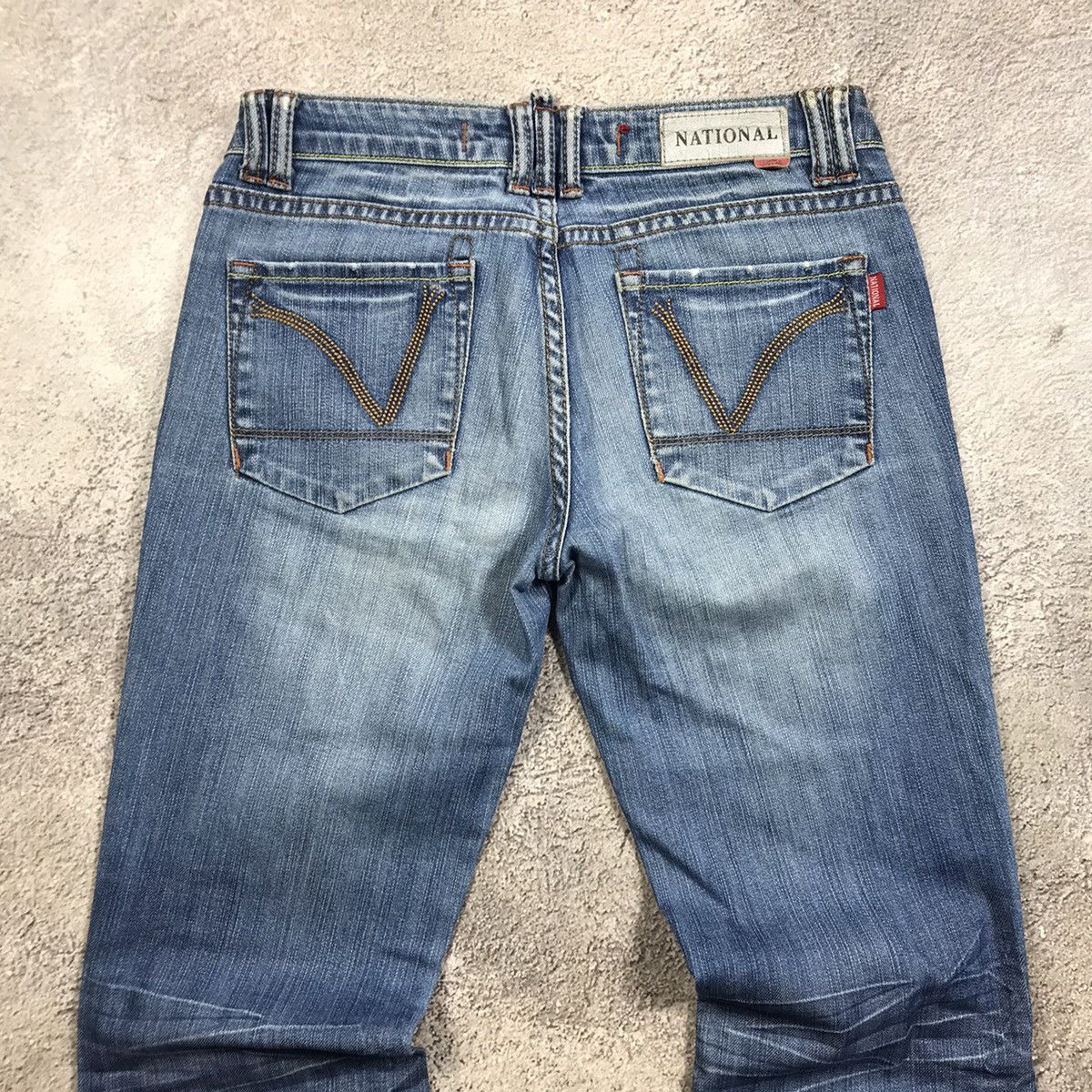 Vintage Vintage Y2K Baggy Flared Distressed Jeans Grunge 90s Logo 27 Size 27" / US 4 / IT 40 - 5 Thumbnail