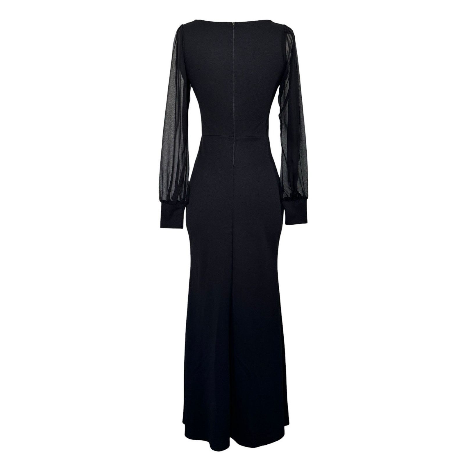Other WINDSOR Veronica Front Slit Crepe Formal Dress Elegant Black Size XS / US 0-2 / IT 36-38 - 8 Thumbnail