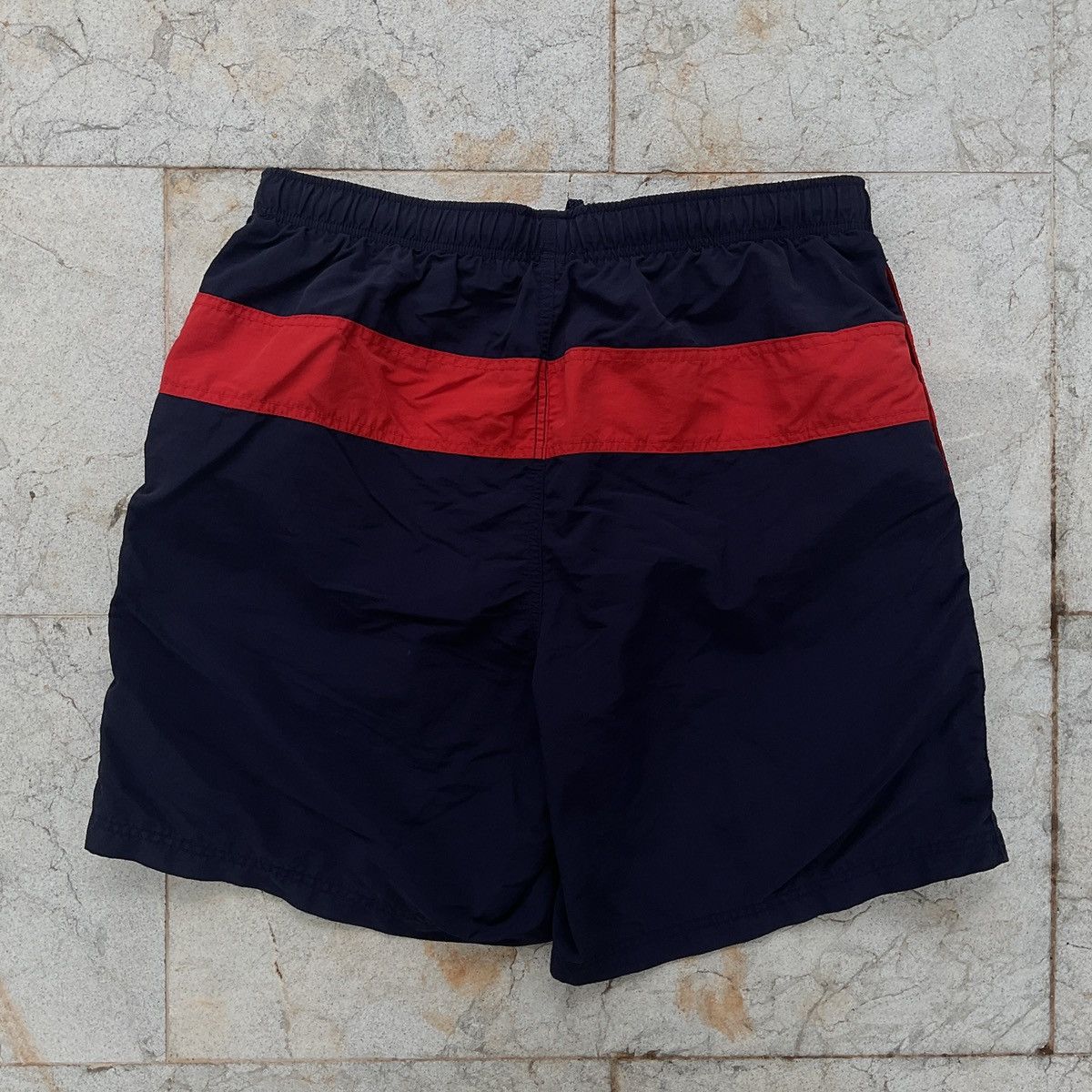 Nautica Vintage 90s Náutica Striped Script Swim Trunk Shorts Size US 34 / EU 50 - 4 Thumbnail