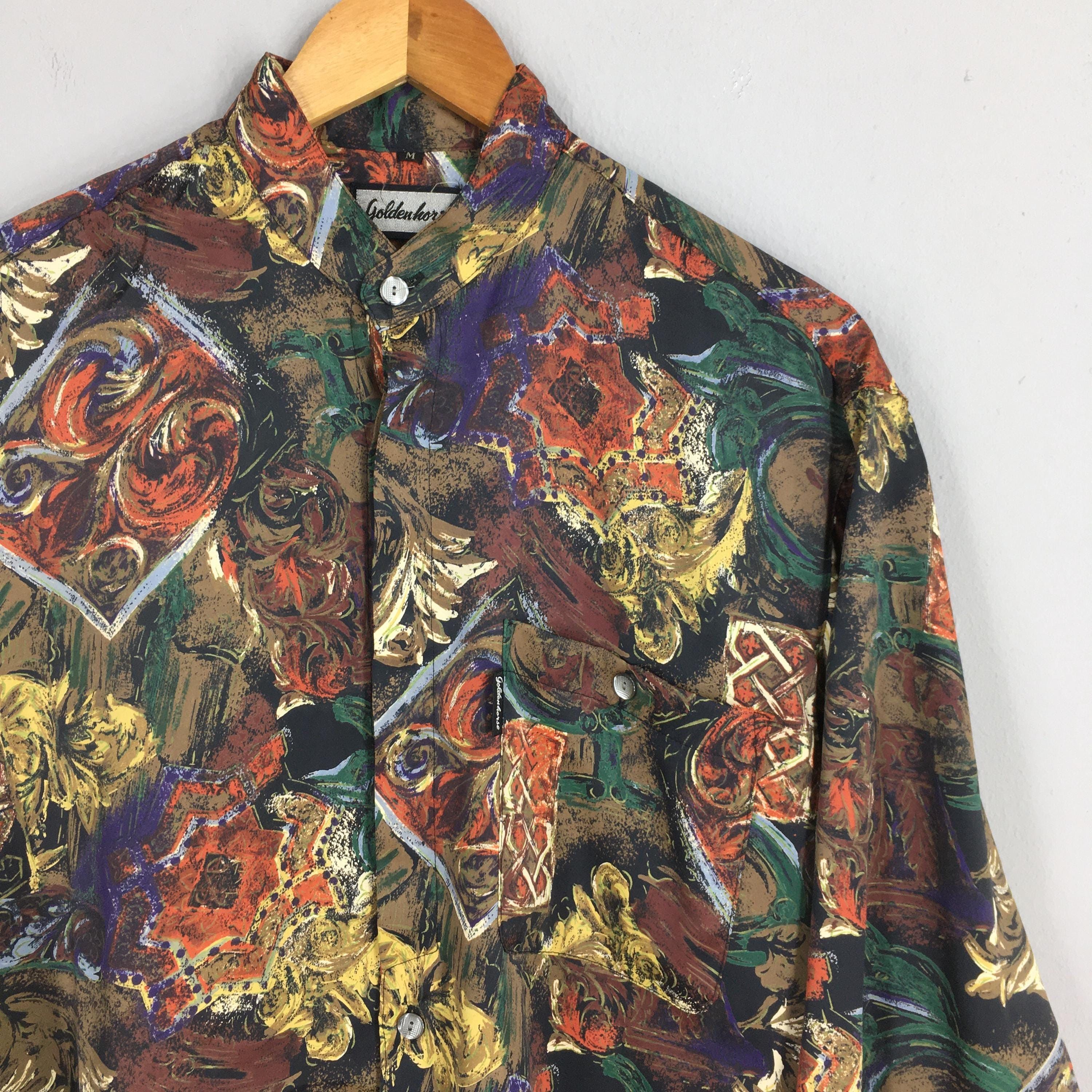 Vintage Vintage Psychedelic Floral Pattern Shirt Medium Size US M / EU 48-50 / 2 - 2 Thumbnail