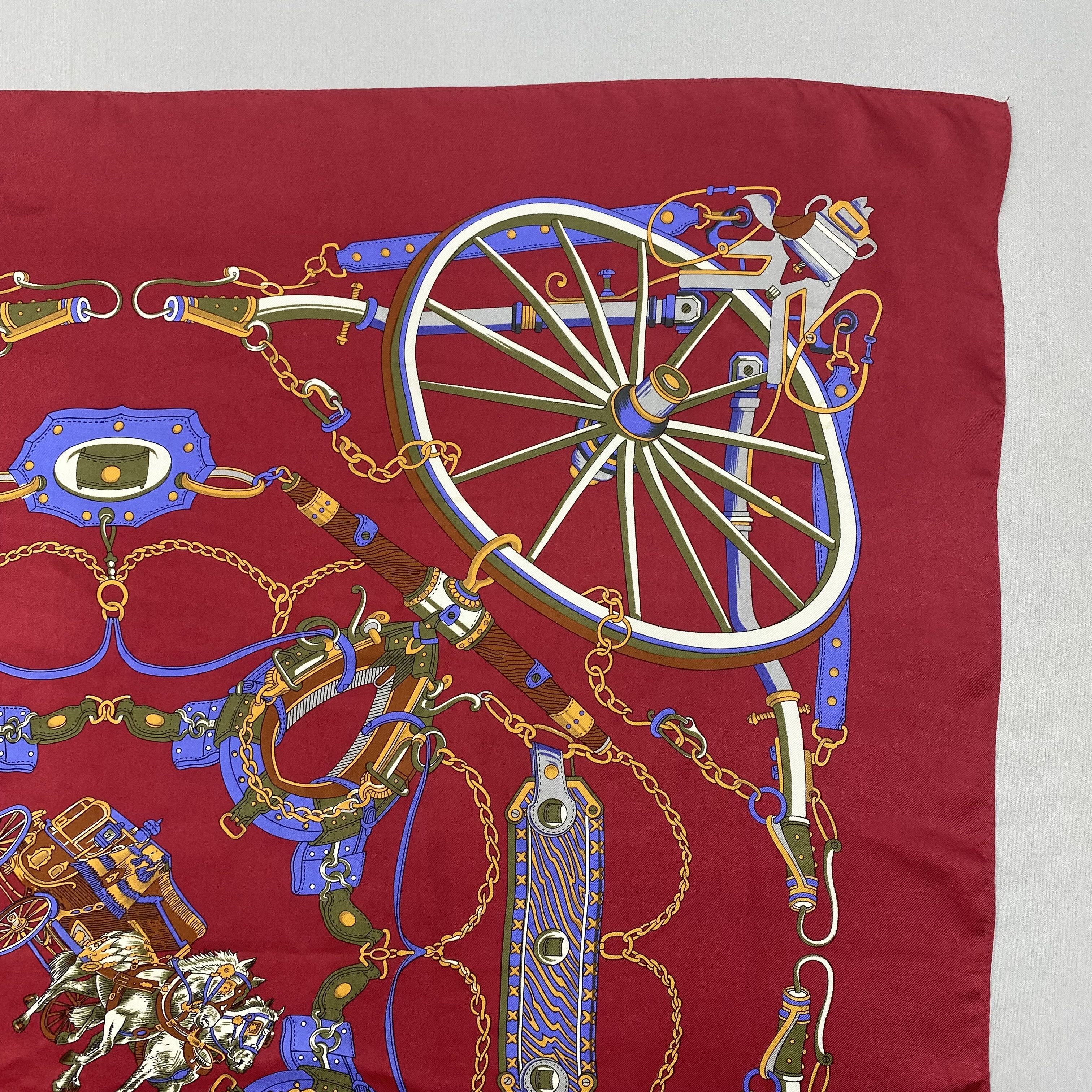 Japanese Brand Vintage Equestrian SILK Scarf Twill Wraps Scarves Size ONE SIZE - 6 Thumbnail