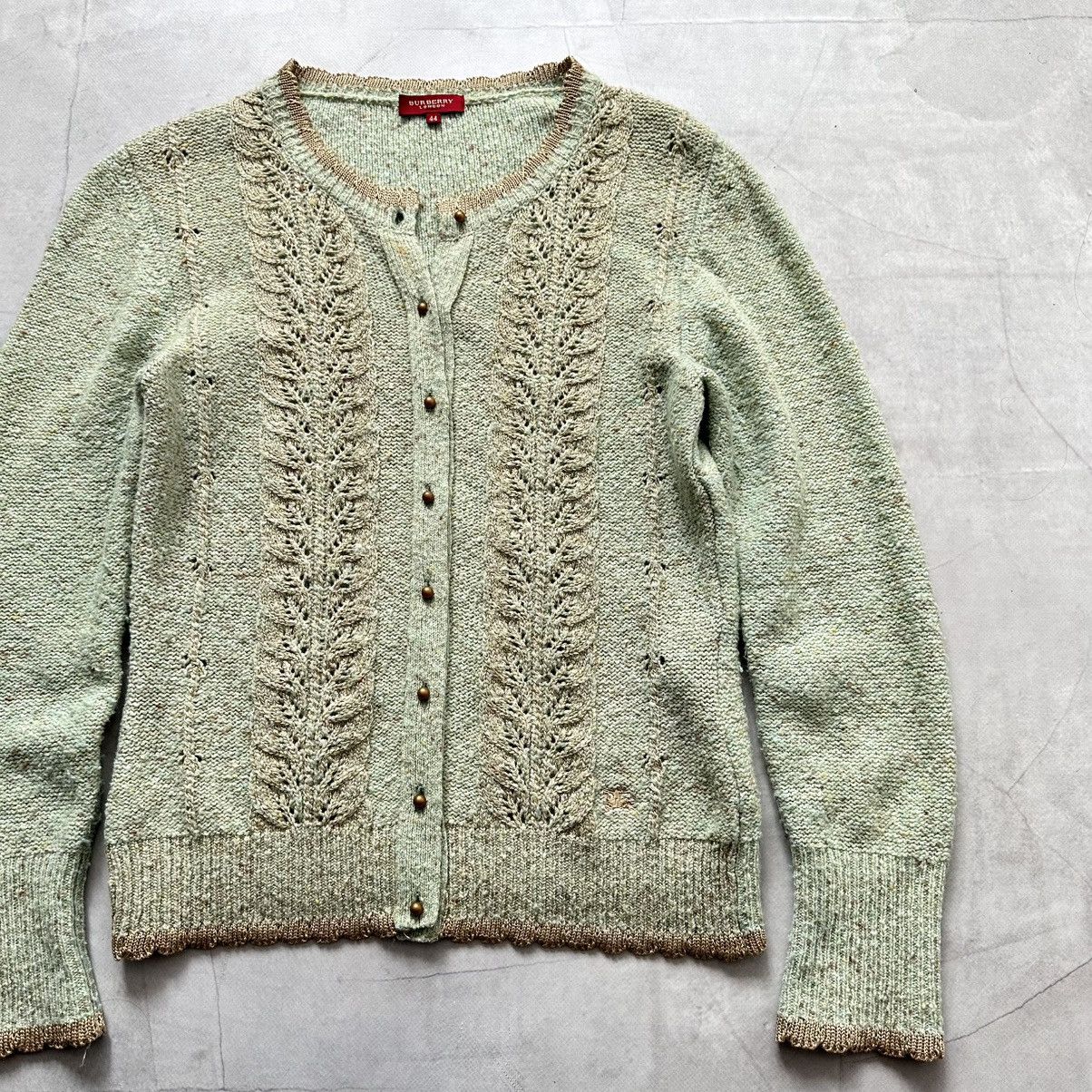 Burberry Burberry London Vintage Lace Pointelle Knit Cardigan Size M / US 6-8 / IT 42-44 - 2 Thumbnail