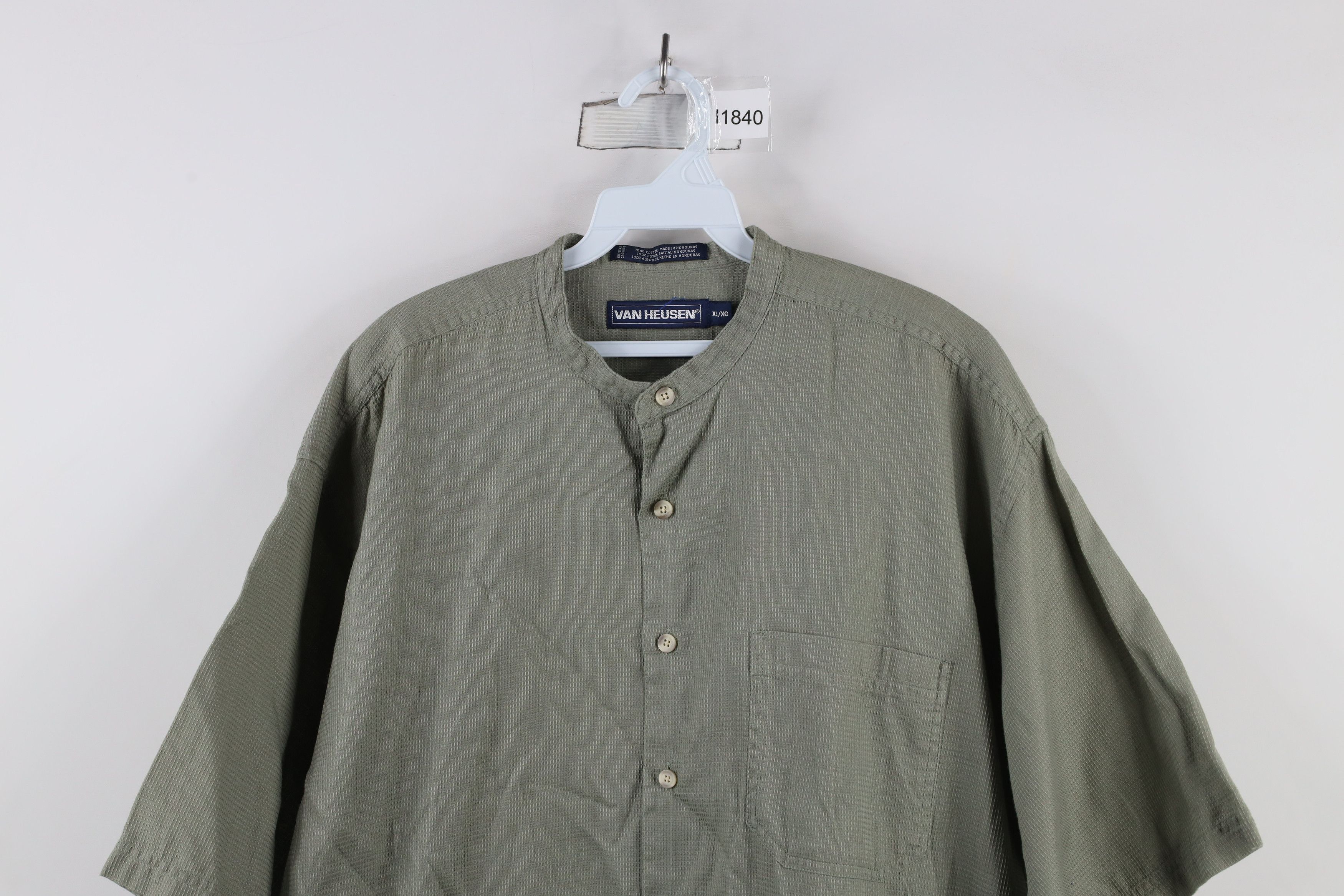 Vintage Vintage 90s Streetwear Band Collar Short Sleeve Button Shirt Size US XL / EU 56 / 4 - 2 Thumbnail