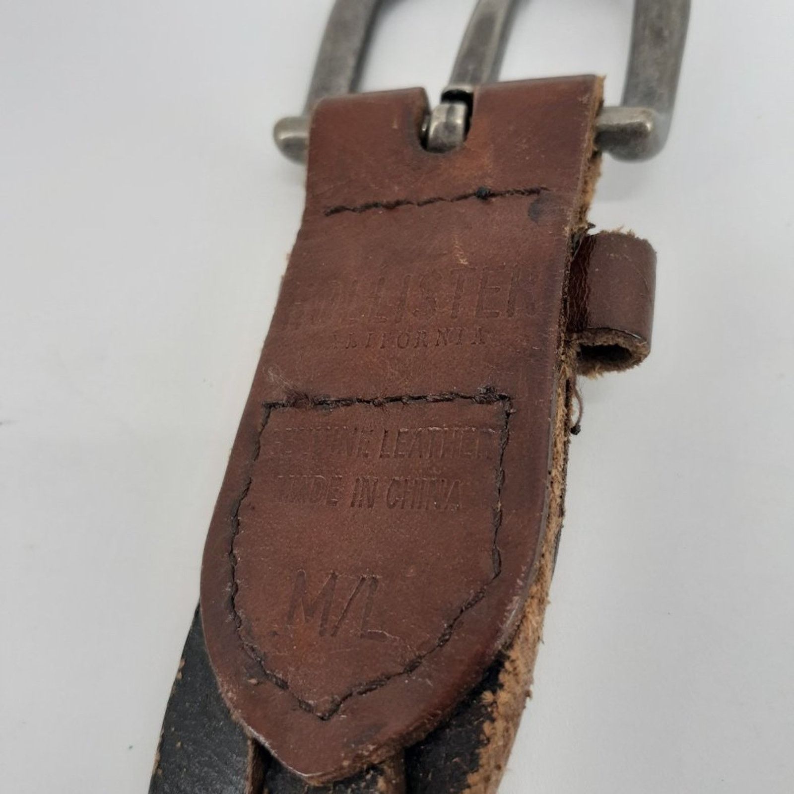 Other Hollister California Women's Brown Braided Leather Belt M L Size ONE SIZE - 2 Thumbnail