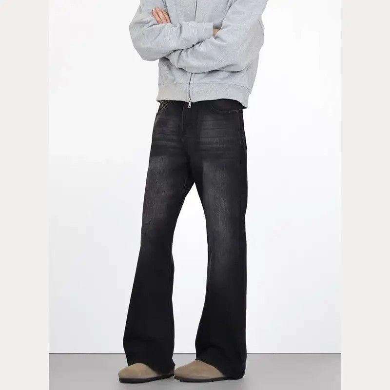 Japanese Brand Retro loose straight leg micro flared jeans Size US 32 / EU 48 - 3 Thumbnail