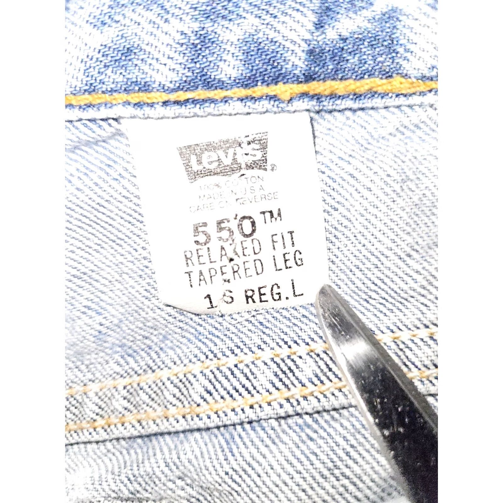 Levi's VINTAGE Levi's 550 Relaxed Fit Tapered Jeans Women's 16 Regular Long 90s Grunge Size 38" / US 16 / IT 52 - 2 Thumbnail