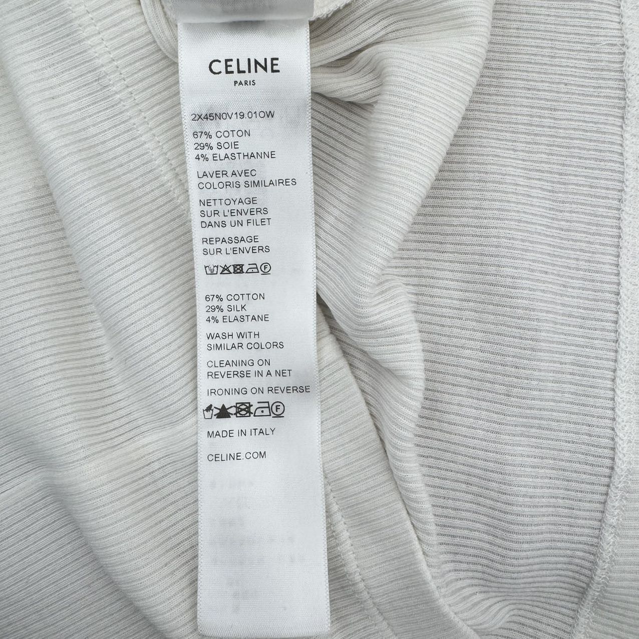 Celine CELINE Cotton Crew Neck Rib Trim Tank Top K26WX Size L / US 10 / IT 46 - 6 Thumbnail