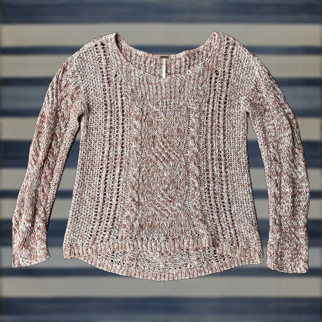 Free People Free People Cable Knit Alpaca/Wool Blend Long Sleeve Pullover Sweater Small Size S / US 4 / IT 40 - 1 Thumbnail