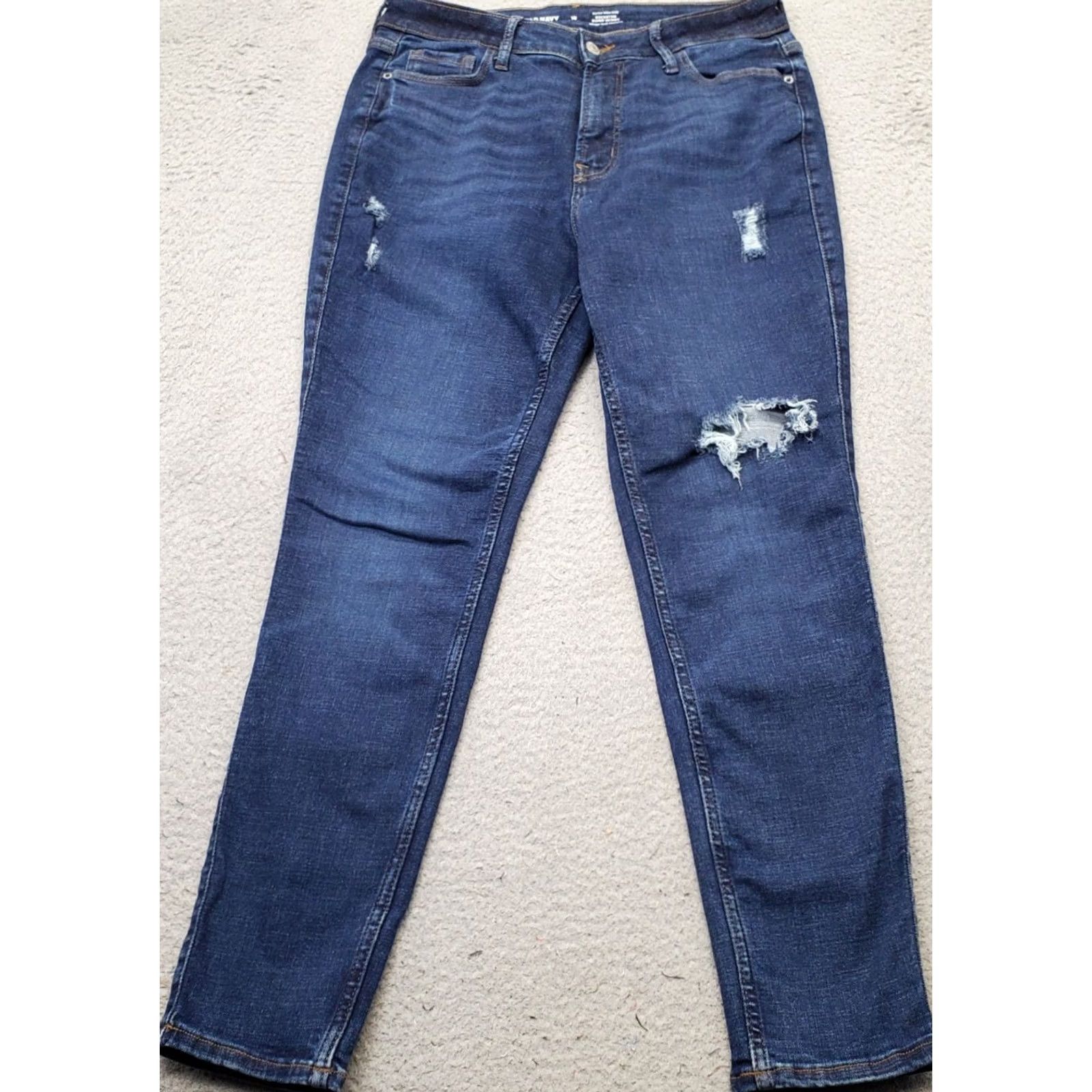 Old Navy Old Navy Jeans Womens 10P Blue Denim Extra High-Rise Rockstar Super-Skinny Leg Jeans Size 32" / US 10 / IT 46 - 2 Thumbnail