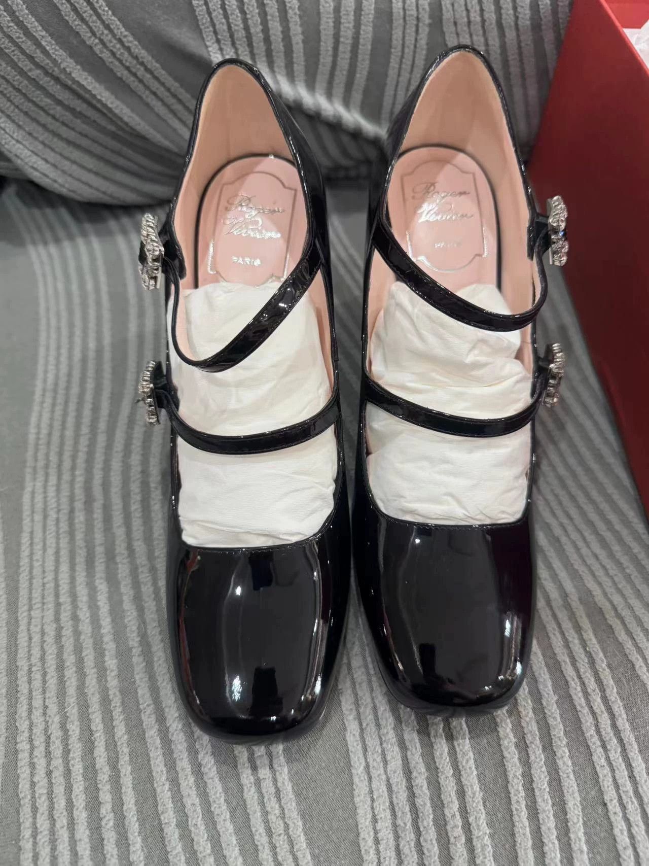 Roger Vivier Roger Vivier Crystal Buckle Mary Jane Heels 37.5 New Size US 7 / IT 37 - 2 Thumbnail