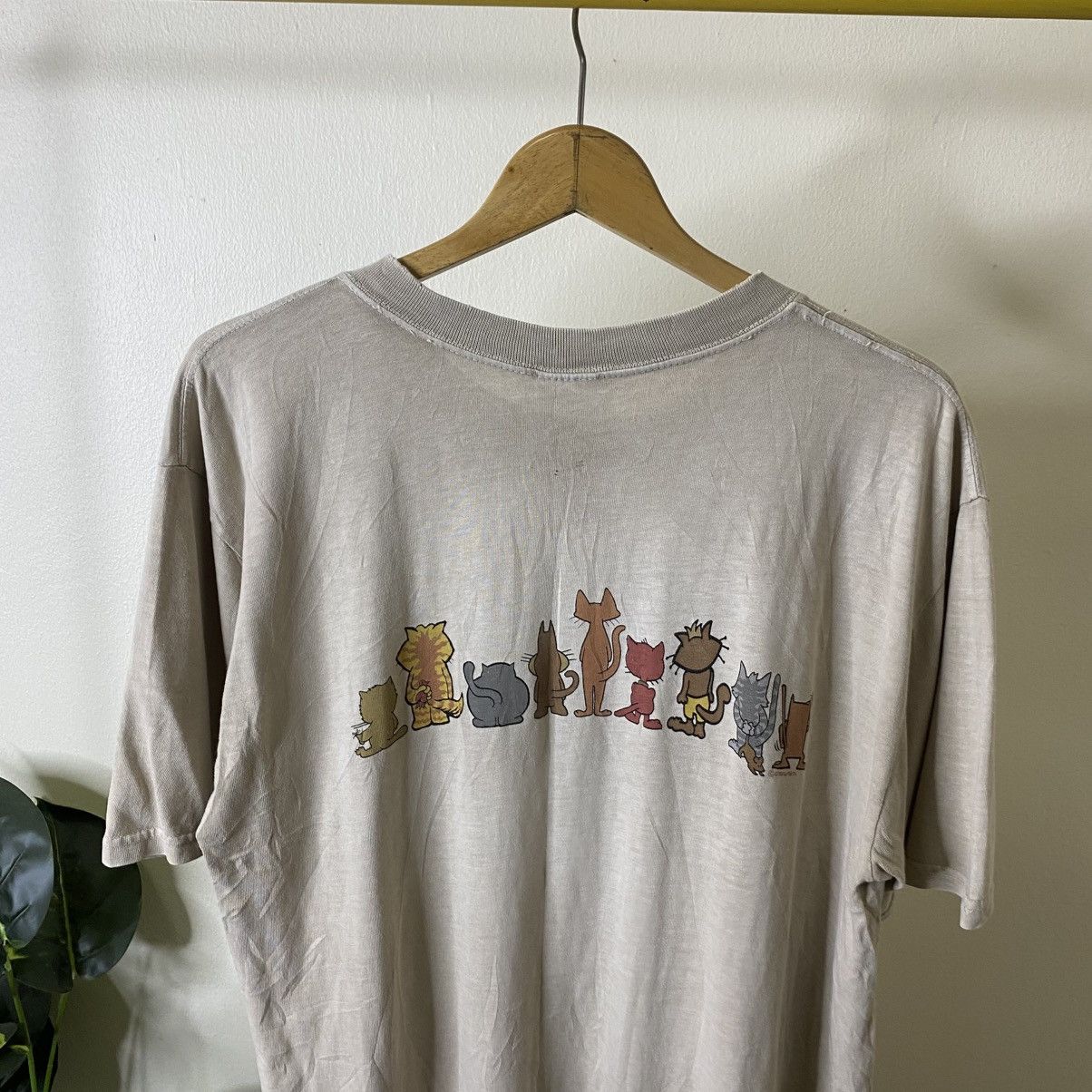 Vintage 2000s Crazy Shirt Adopt A Cat Mirror Print T Shirt Size US M / EU 48-50 / 2 - 6 Thumbnail