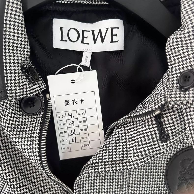 Loewe LOEWE Leather houndstooth plaid jacket Size M / US 6-8 / IT 42-44 - 5 Thumbnail