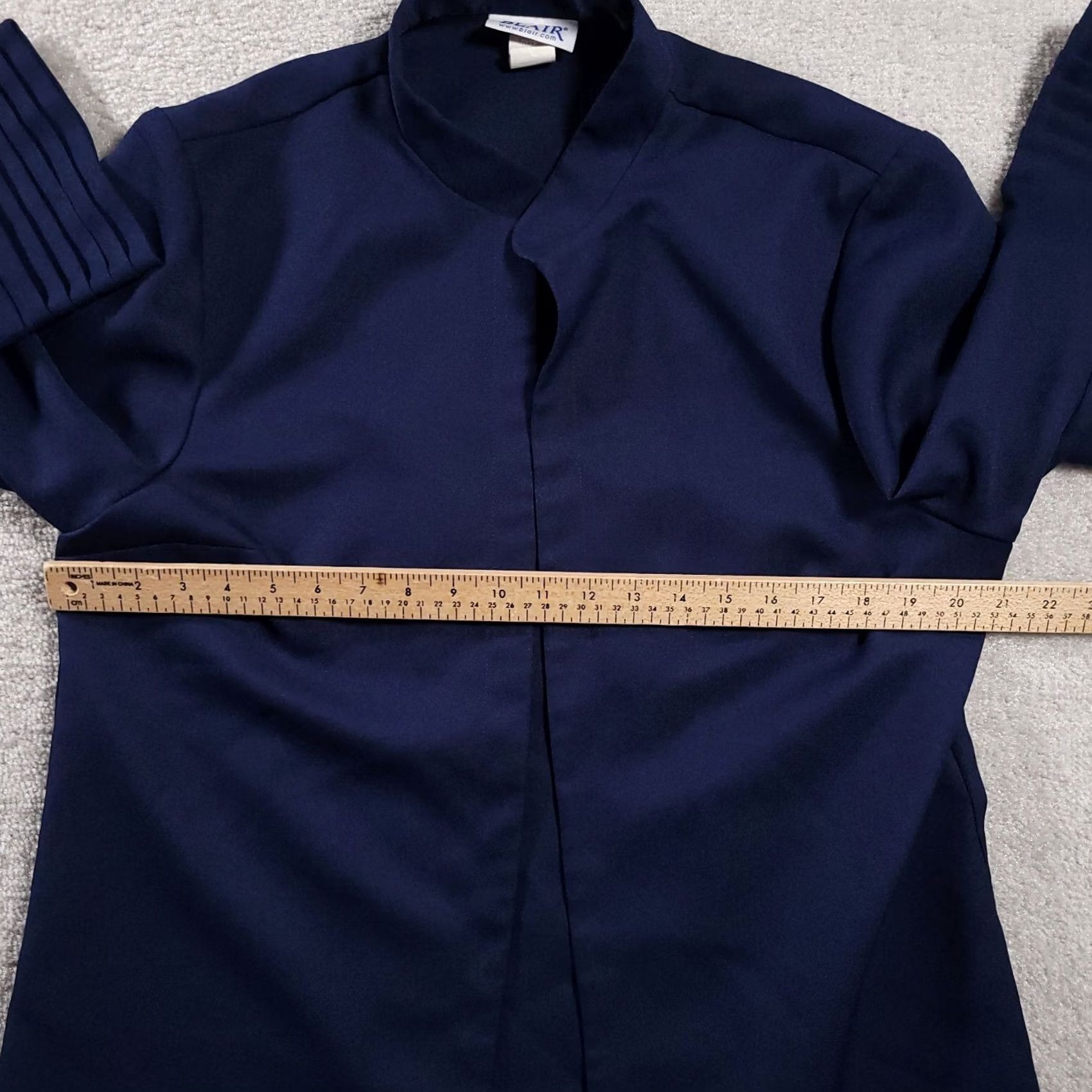 Blair Blair Blazer Women's 16 Blue Open Front 100% Polyester Blazer, Blazer, Blair Blazer, 90s, Business, Workwear, Vintage Blair, Military? Size XXL / US 16-18 / IT 52-54 - 4 Thumbnail