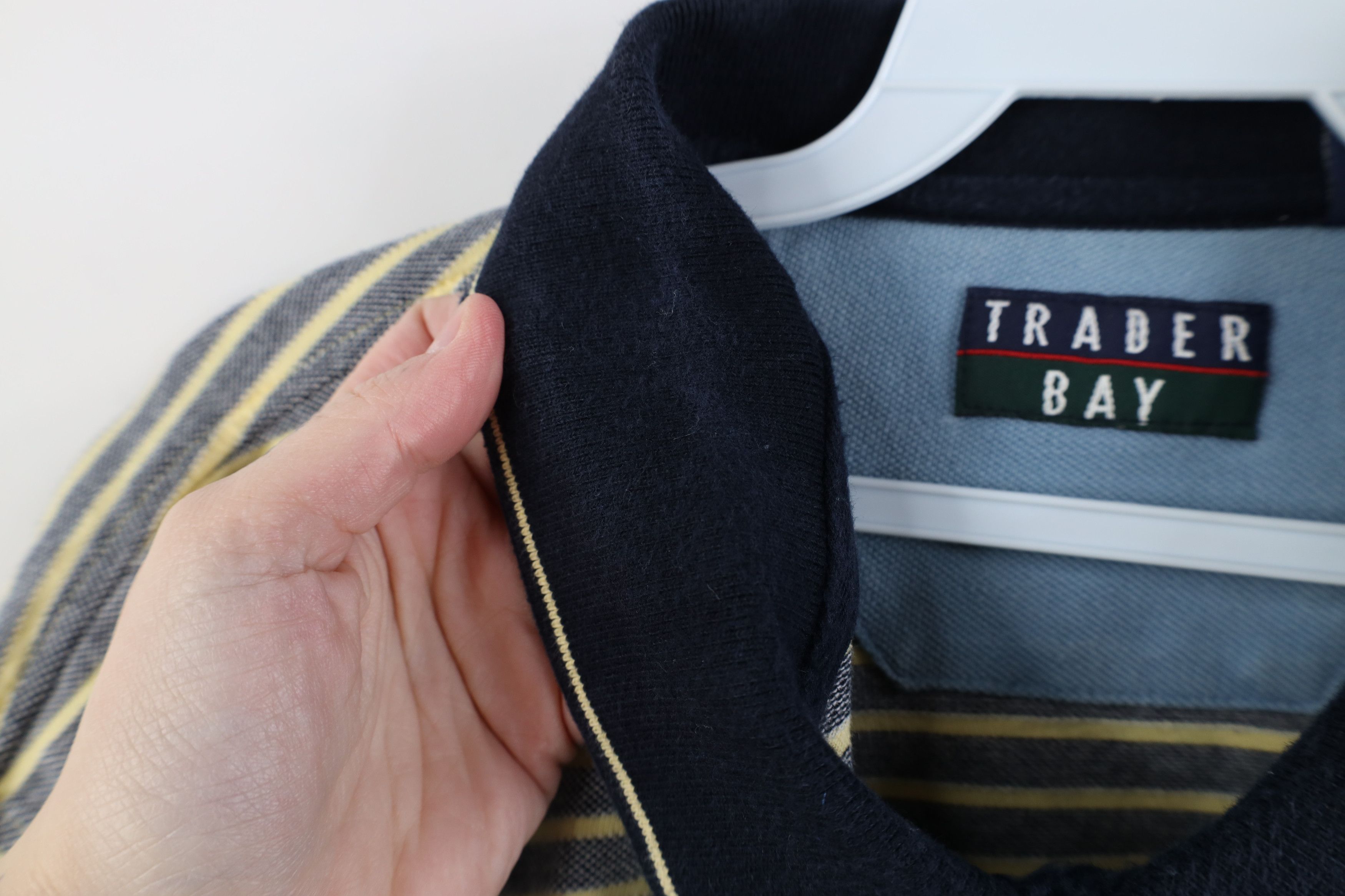 Vintage Vintage 90s Streetwear Ribbed Knit Striped Golf Polo Shirt Size US XXL / EU 58 / 5 - 5 Thumbnail