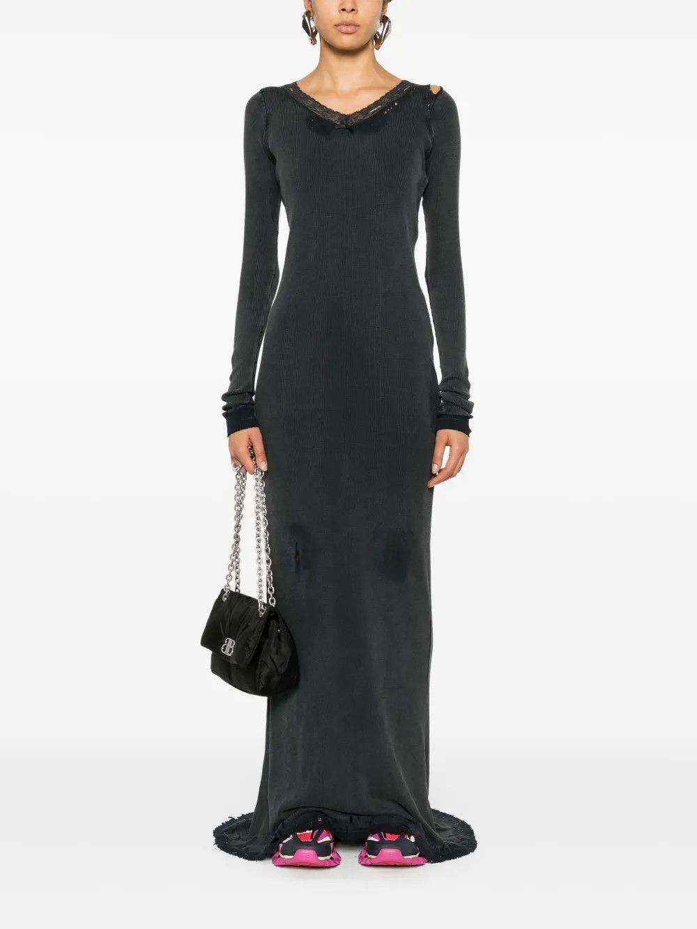 Balenciaga o1y0625 Maxi Dress in Lead Size XS / US 0-2 / IT 36-38 - 5 Thumbnail
