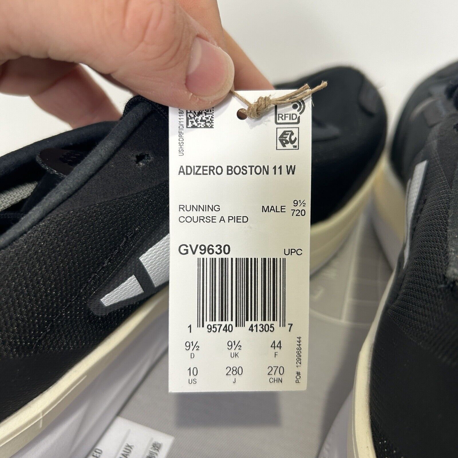 Adidas Adidas Adizero Boston 11 Marathon Race “Black Sail” 2024 Size US 10 / EU 43 - 6 Thumbnail