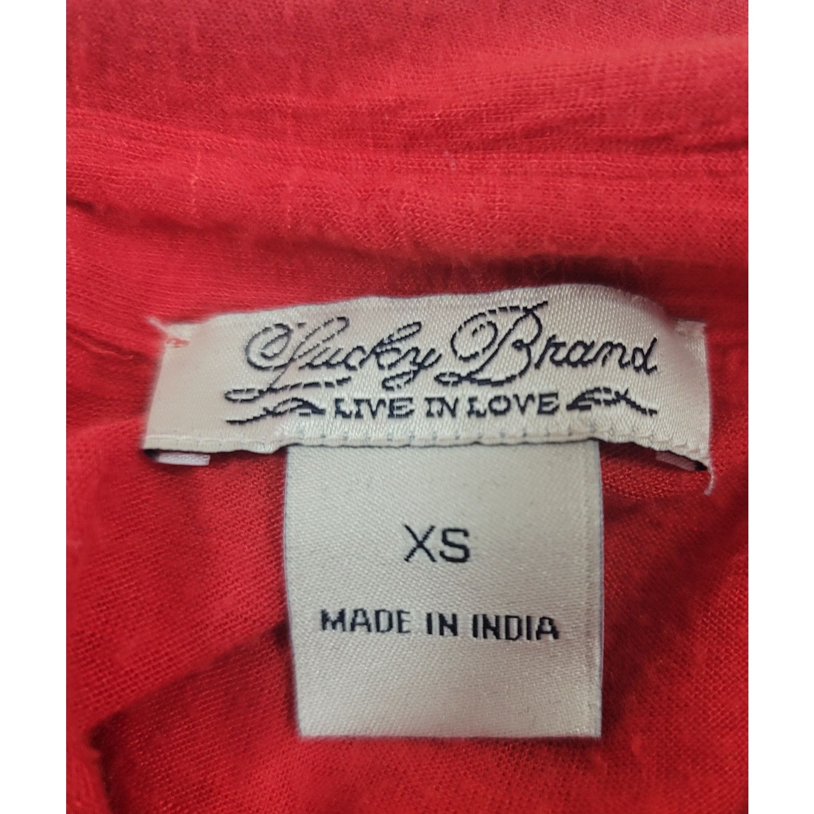 Lucky Brand Lucky Brand Red Eyelet Front Bodice Button Up Shirt XS Size XS / US 0-2 / IT 36-38 - 5 Thumbnail