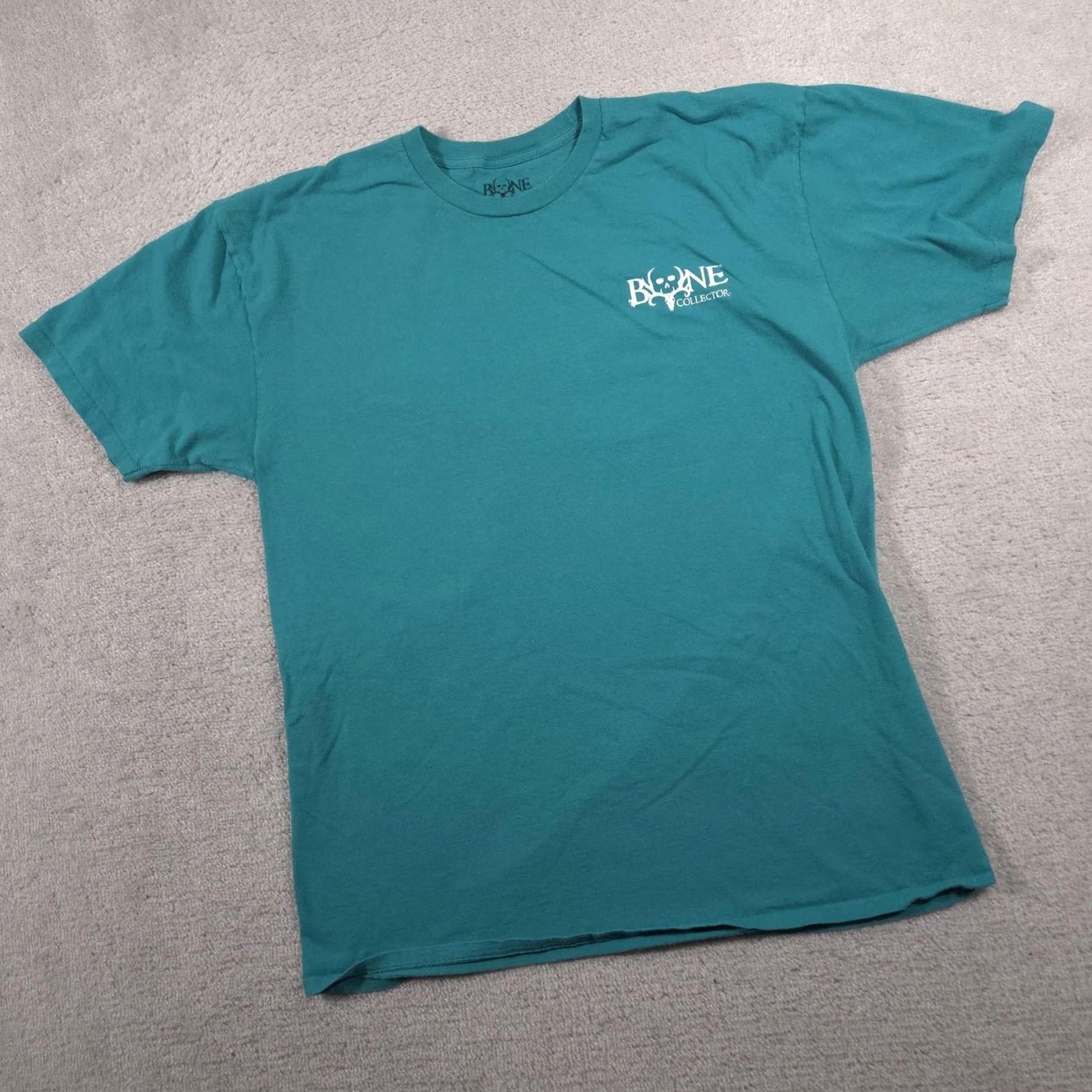 Bones VINTAGE Bone Collector Shirt Mens XL Teal Green Skull Antler Graphic Outdoor Hunting Size US XL / EU 56 / 4 - 2 Thumbnail