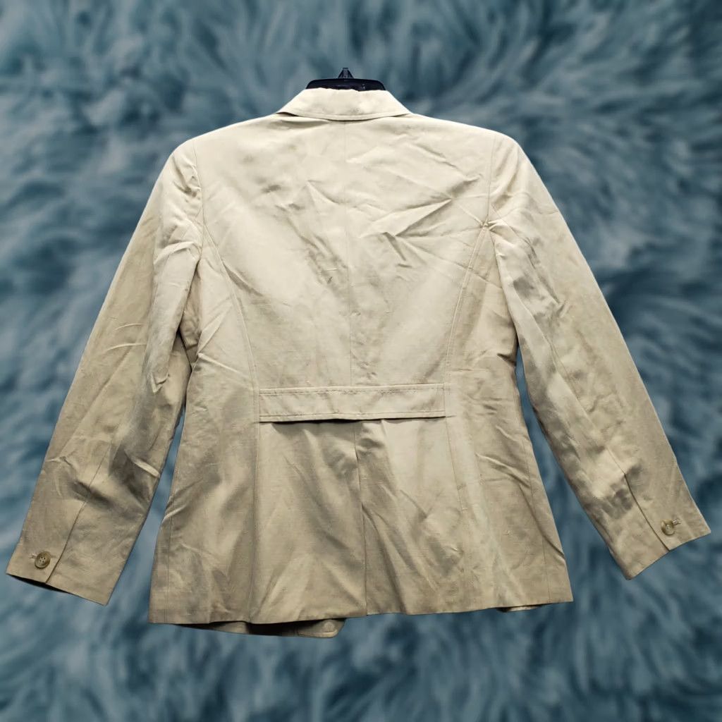 Talbots Talbots Blazer Jacket Womens 8P Brown Lined Single Breasted Business Silk Linen Size M / US 6-8 / IT 42-44 - 1 Thumbnail
