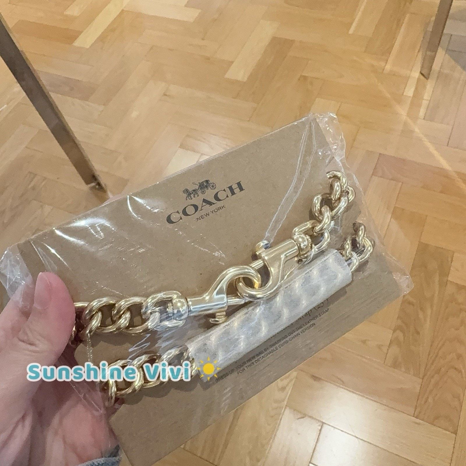 Coach New in Pack COACH CR457 Chunky Chain Shoulder Strap Gold Size ONE SIZE - 3 Thumbnail