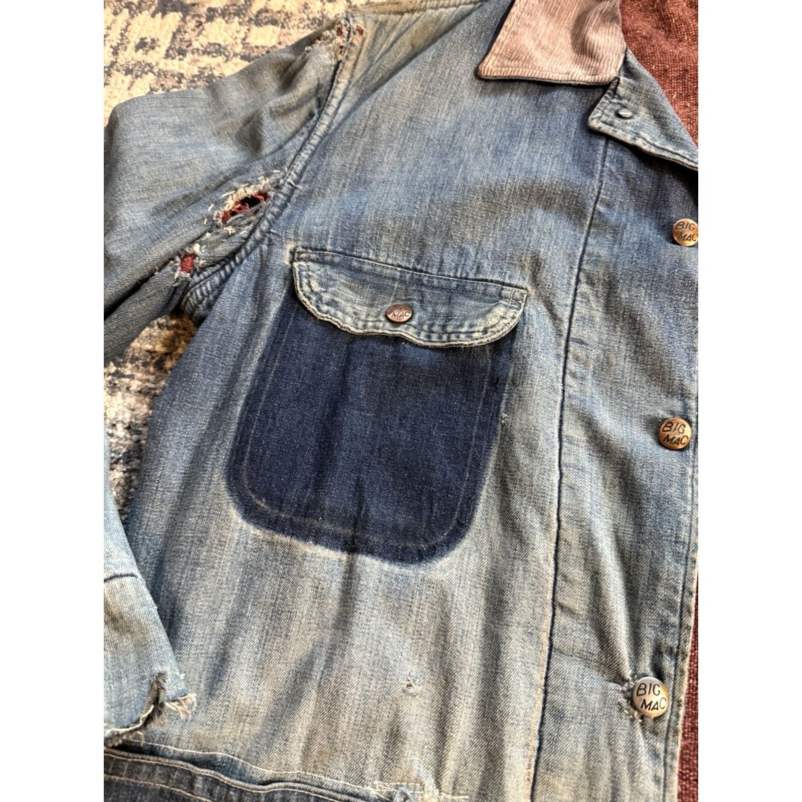 Vintage VINTAGE Penney’s Big Mac Denim Chore Jacket XL Blue 1950s USA Lined Men Size US XL / EU 56 / 4 - 6 Thumbnail