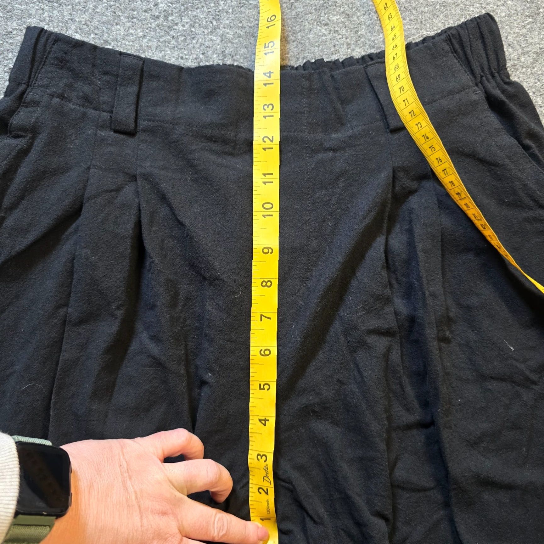 Vintage Halara Pants Womens Large Black Pleated Pliced Wide-Leg Stretch Casual Career Shirt, Pants Size 36" / US 14 / IT 50 - 5 Thumbnail