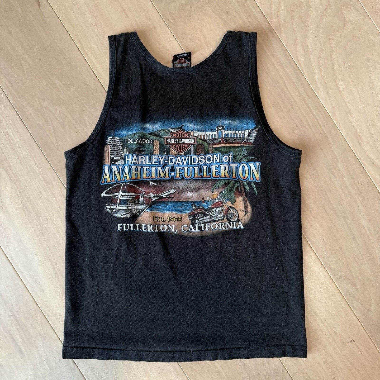 Harley Davidson × Vintage Vintage Harley Davidson Tank Top M Black Flames Motorcycles Size US M / EU 48-50 / 2 - 7 Thumbnail