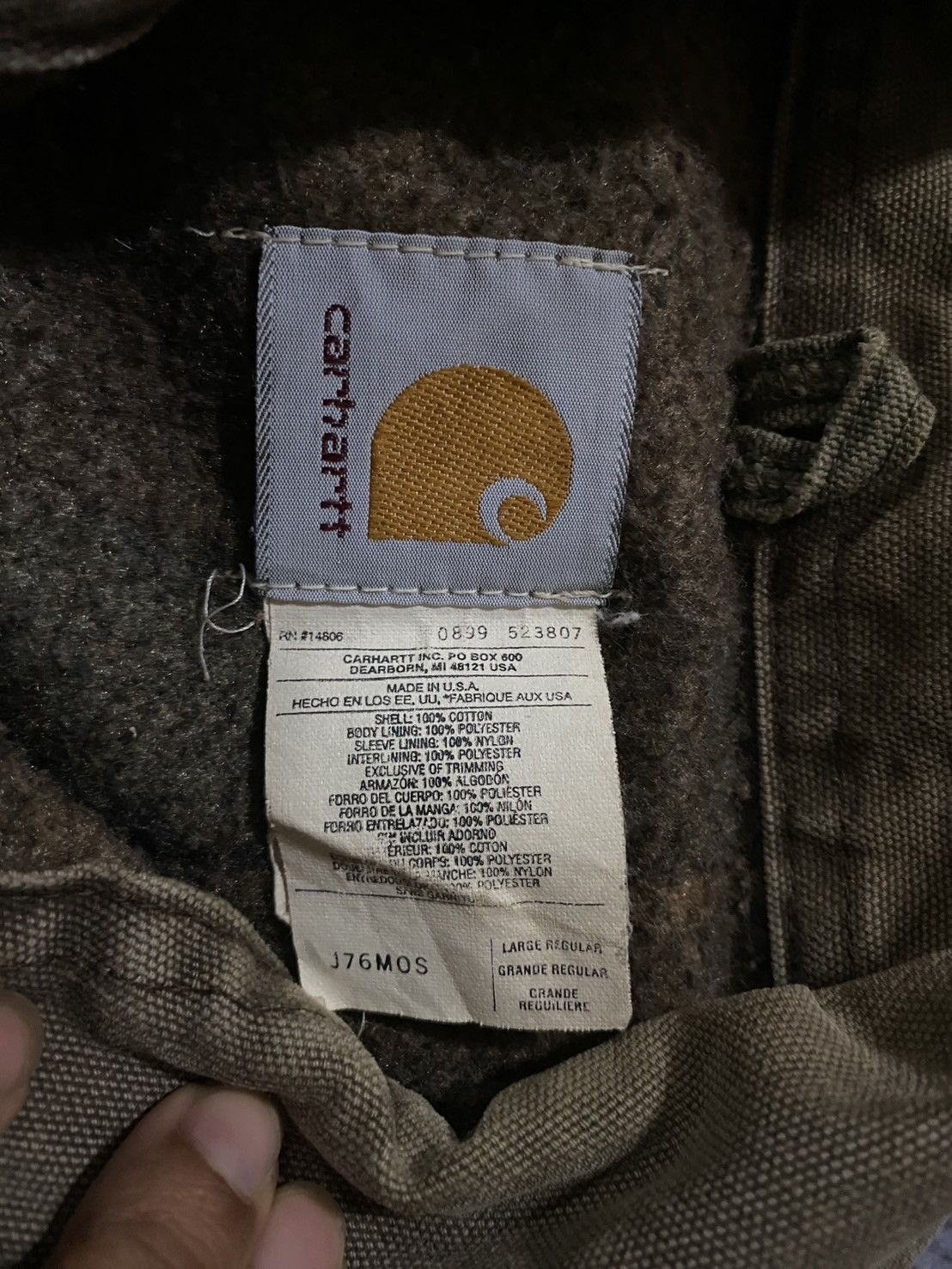Carhartt Rare Crazy Vintage 00s Faded Carhartt Detroit Jacket J76 MOS Size US L / EU 52-54 / 3 - 4 Thumbnail