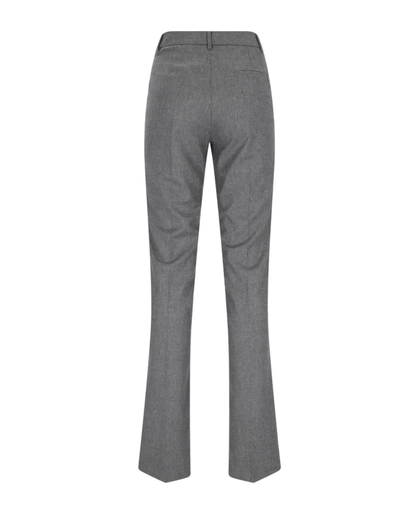 THE ANDAMANE o1s22i1n1024 Gladys Flannel Pants in Grey Size 28" / US 6 / IT 42 - 2 Thumbnail