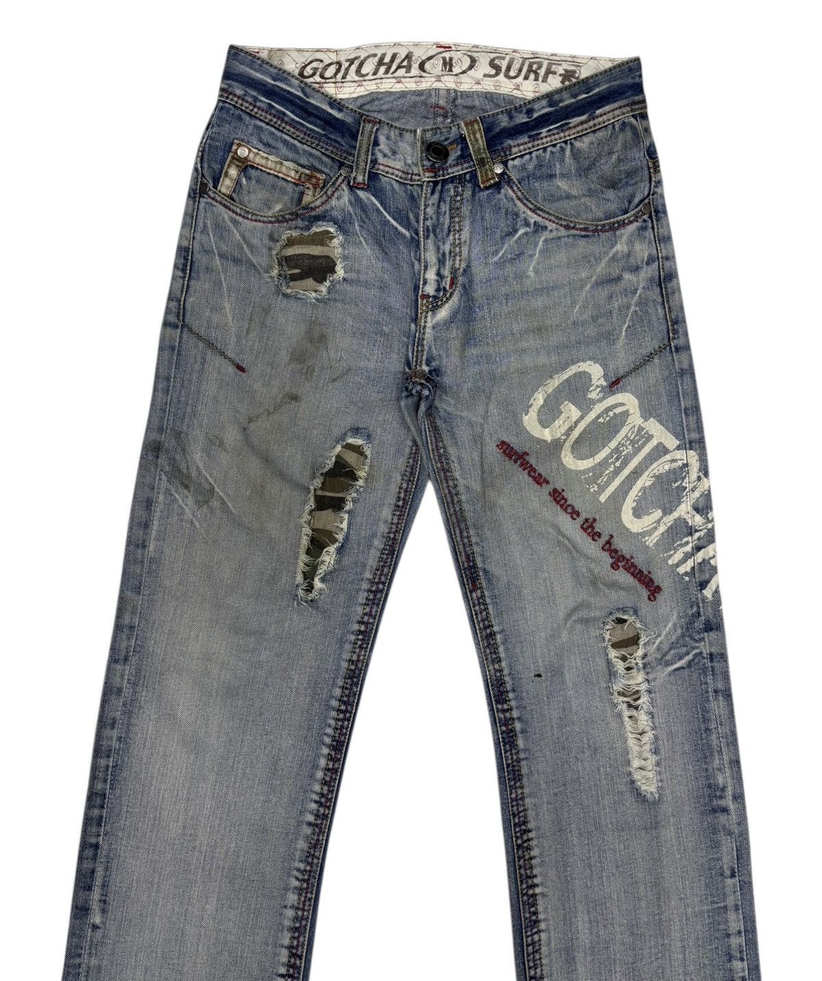 Gotcha × Hysteric Glamour × If Six Was Nine RUSTY🔥RARE GOTCHA SURF HARD DISTRESSED DENIM RUSTY JEAN Size US 30 / EU 46 - 5 Thumbnail