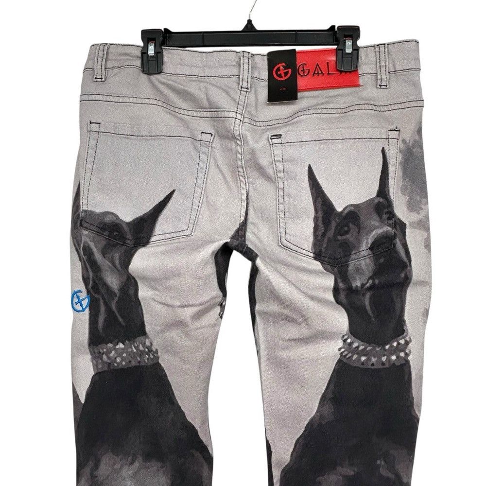 Other Gala Jeans NWT $180 Doberman Dog Graphic Gothic Streetwear Size US 36 / EU 52 - 11 Thumbnail