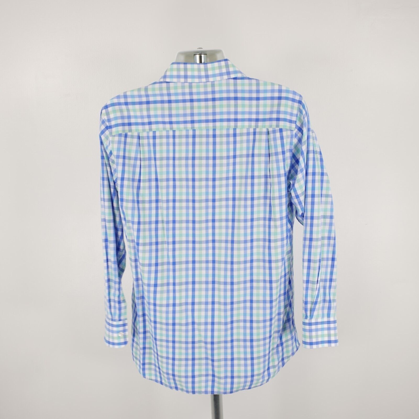 Other Tattersall London Blue Green Plaid 16 32/33 Cotton Collared Size US L / EU 52-54 / 3 - 5 Thumbnail