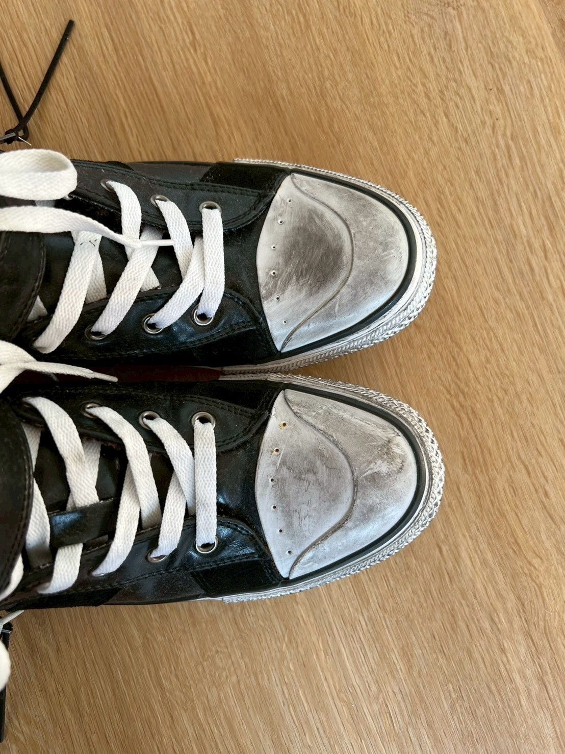 semanticdesign Semantic design Leather Low-Top Sneakers Zipper Distressed Size US 9.5 / EU 42-43 - 11 Thumbnail