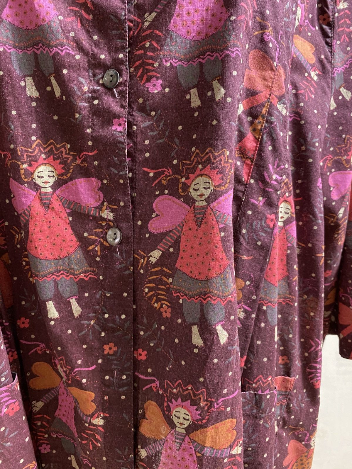 Gudrun Sjoden Gudrun Sjoden Rare Angel Fairy Print Cotton Swing Tunic XL Size XL / US 12-14 / IT 48-50 - 2 Thumbnail