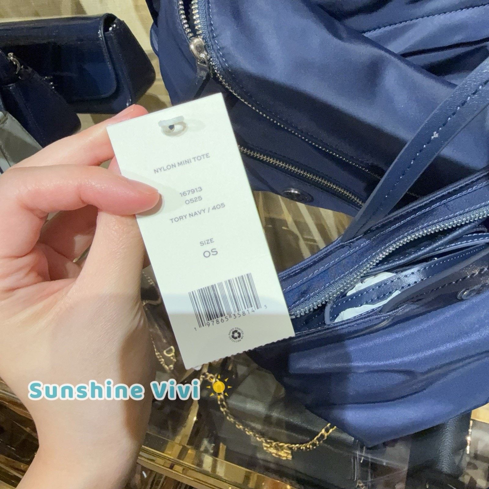 Tory Burch NWT Tory Burch Nylon Mini Tote Crossbody 167913 Navy Size ONE SIZE - 4 Thumbnail