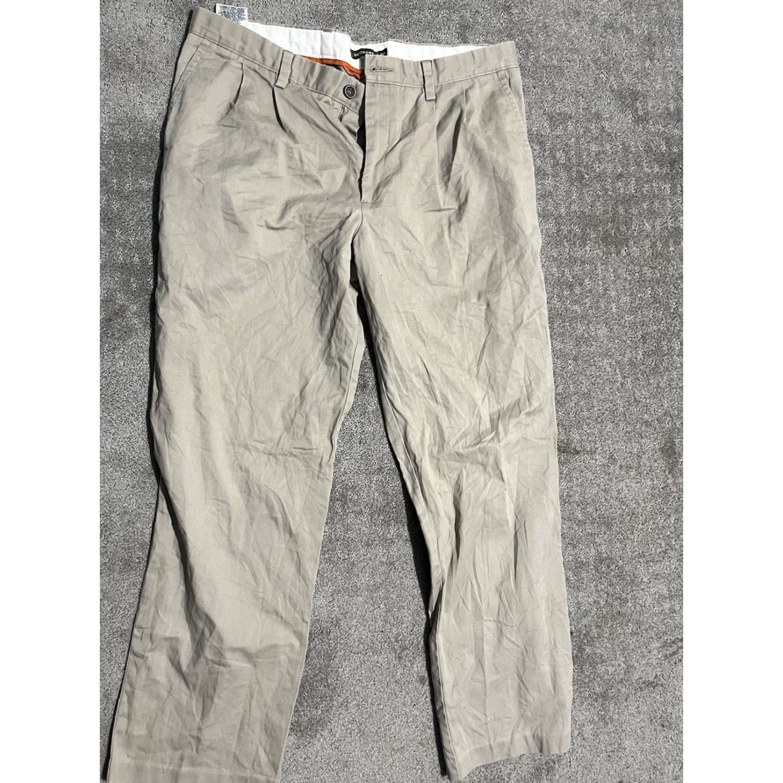 Dockers Dockers D3 Pants Men 36x32 Flat Front Dress Beige Brown Size US 36 / EU 52 - 2 Thumbnail