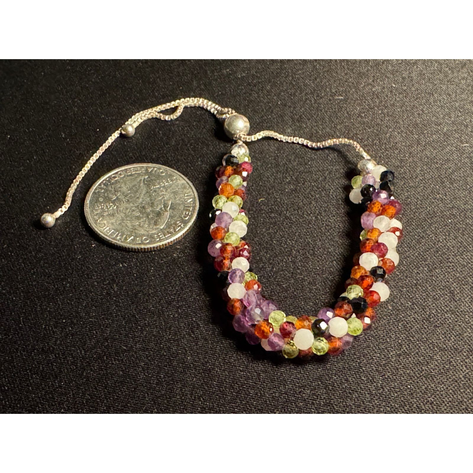 Other 925 Sterling Crystal Bolo Bracelet Size ONE SIZE - 3 Thumbnail