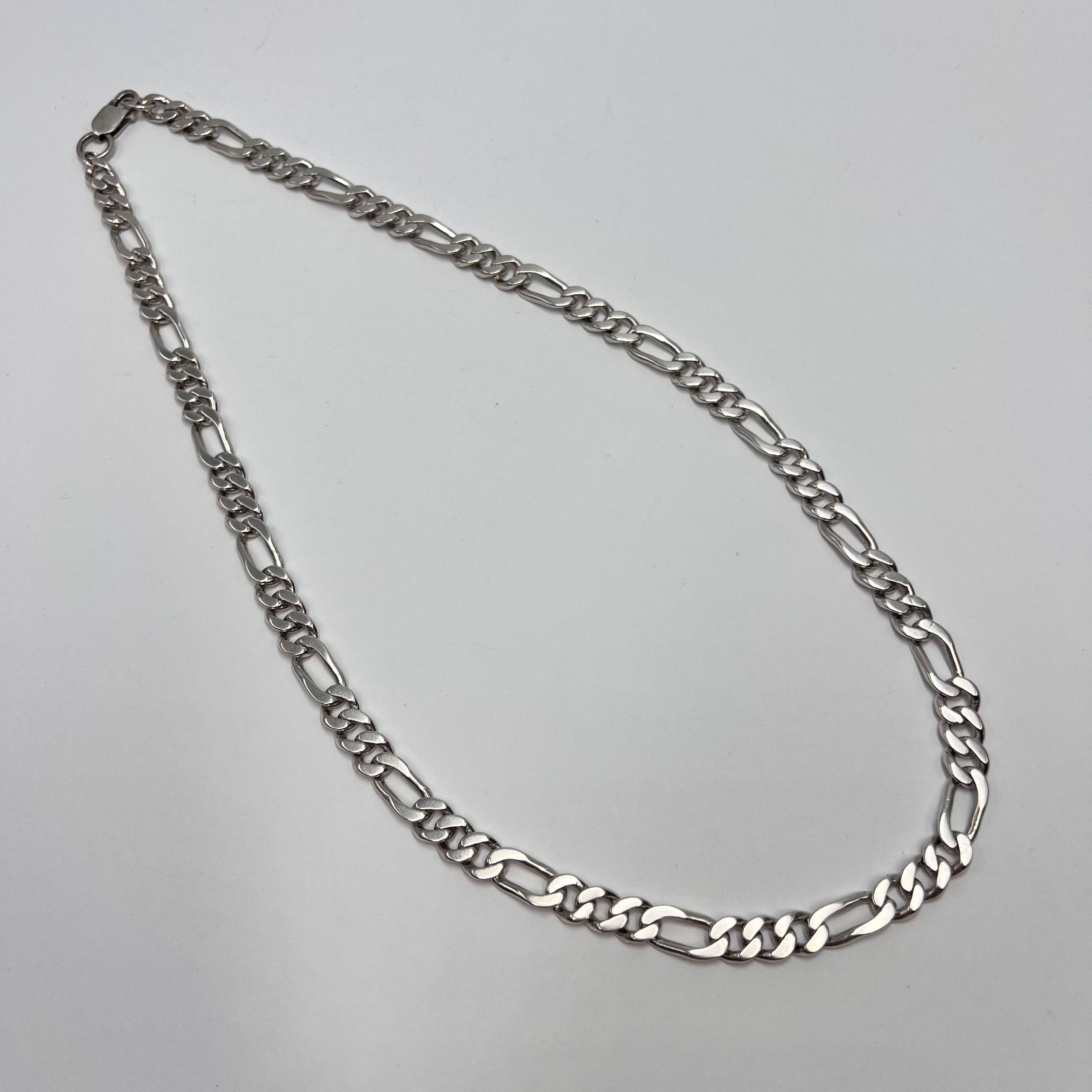 Vintage Massive Vintage Sterling Silver 925 Figaro Chain 59.5g Size ONE SIZE - 10 Thumbnail