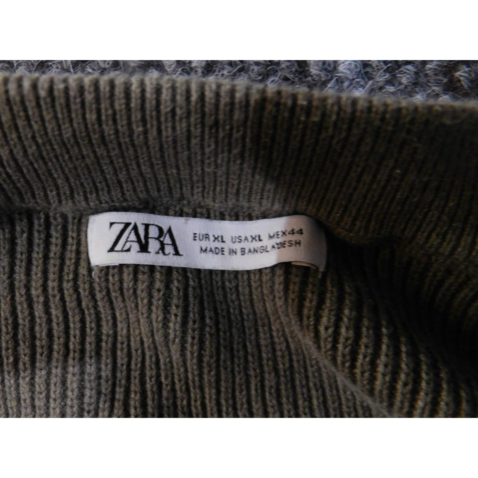 Zara VINTAGE Zara Sweater Mens XL Olive Green Crewneck Raglan Knit Pullover Size US XL / EU 56 / 4 - 6 Thumbnail