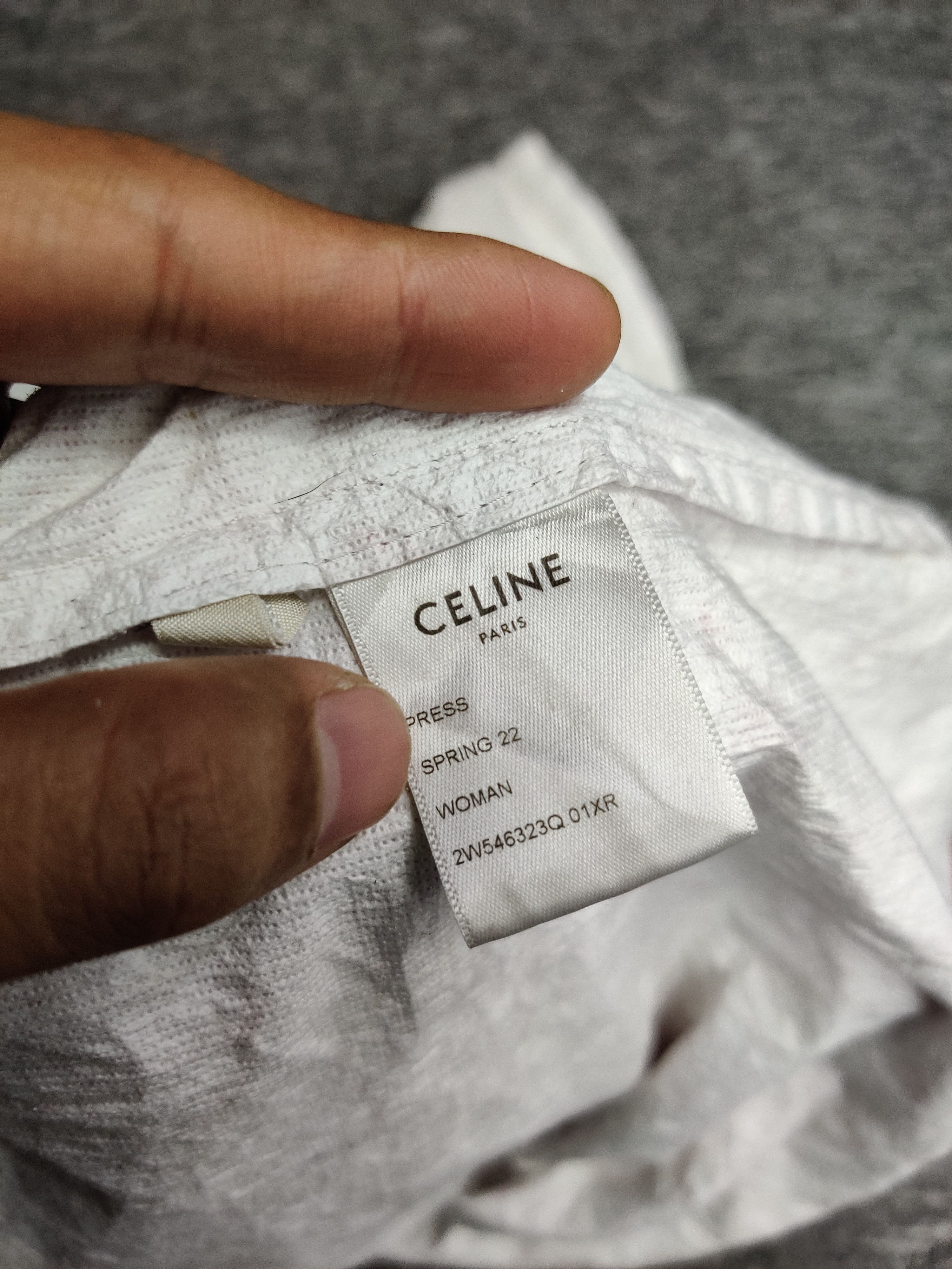 Celine Celine Paris White Logo Windbreaker Jacket Size US M / EU 48-50 / 2 - 12 Thumbnail