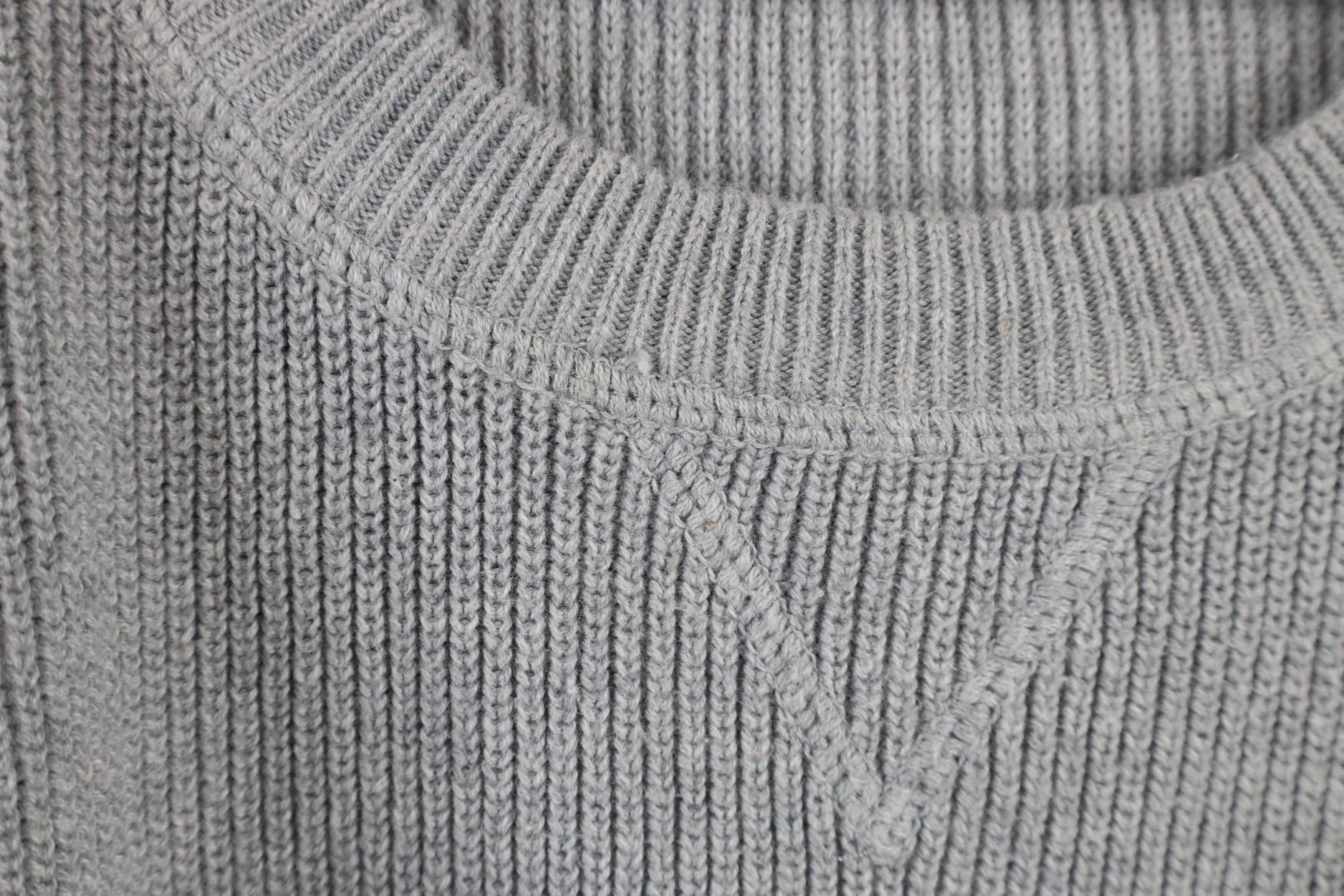 Eddie Bauer × Vintage Vintage 90s Eddie Bauer Heavyweight Ribbed Knit Sweater Gray Size US XXL / EU 58 / 5 - 14 Thumbnail