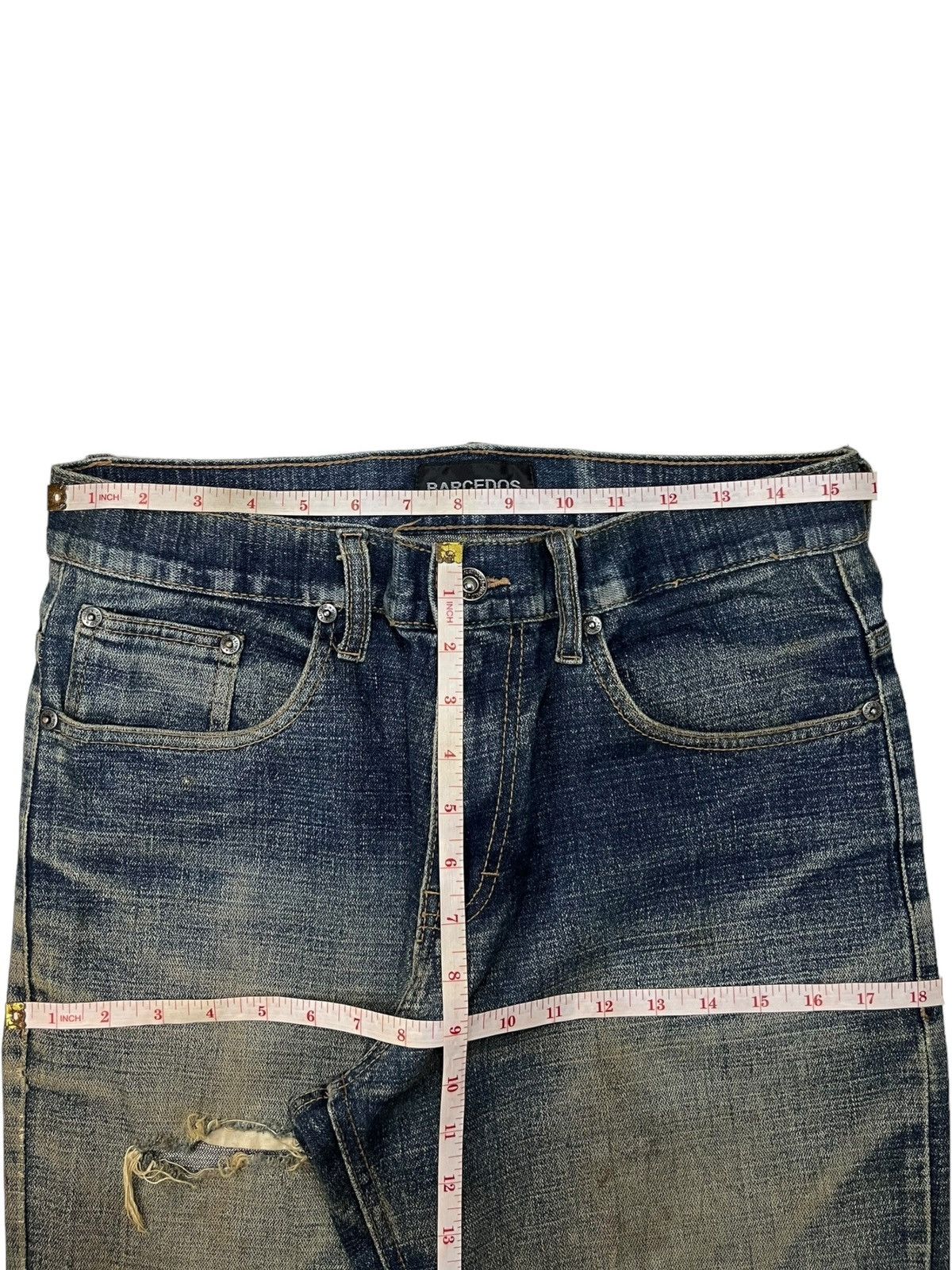 Japanese Brand Vintage Japanese Brand Sick Mud Wash Distressed Loose Jeans Size US 31 - 11 Thumbnail