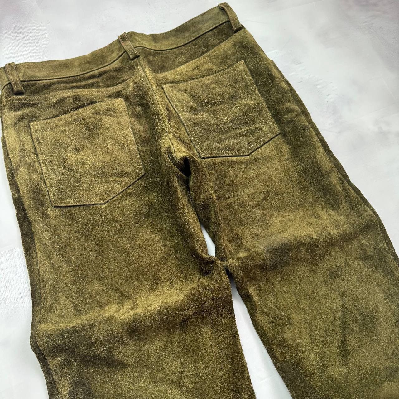 Levi's Vintage Levis 60-70's men's suede leather rare dark green Size US 32 / EU 48 - 16 Thumbnail