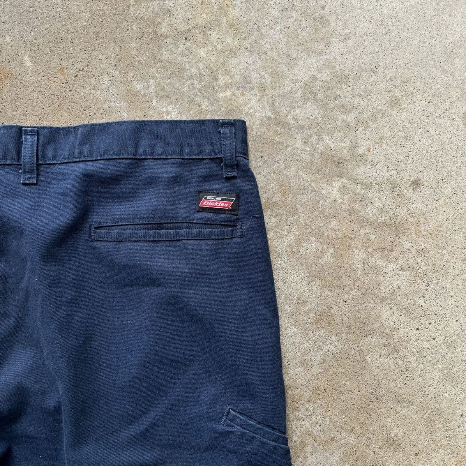 Dickies Dickies Thrashed Faded Navy Blue Work Shorts ERD Grunge Size US 39 - 9 Thumbnail